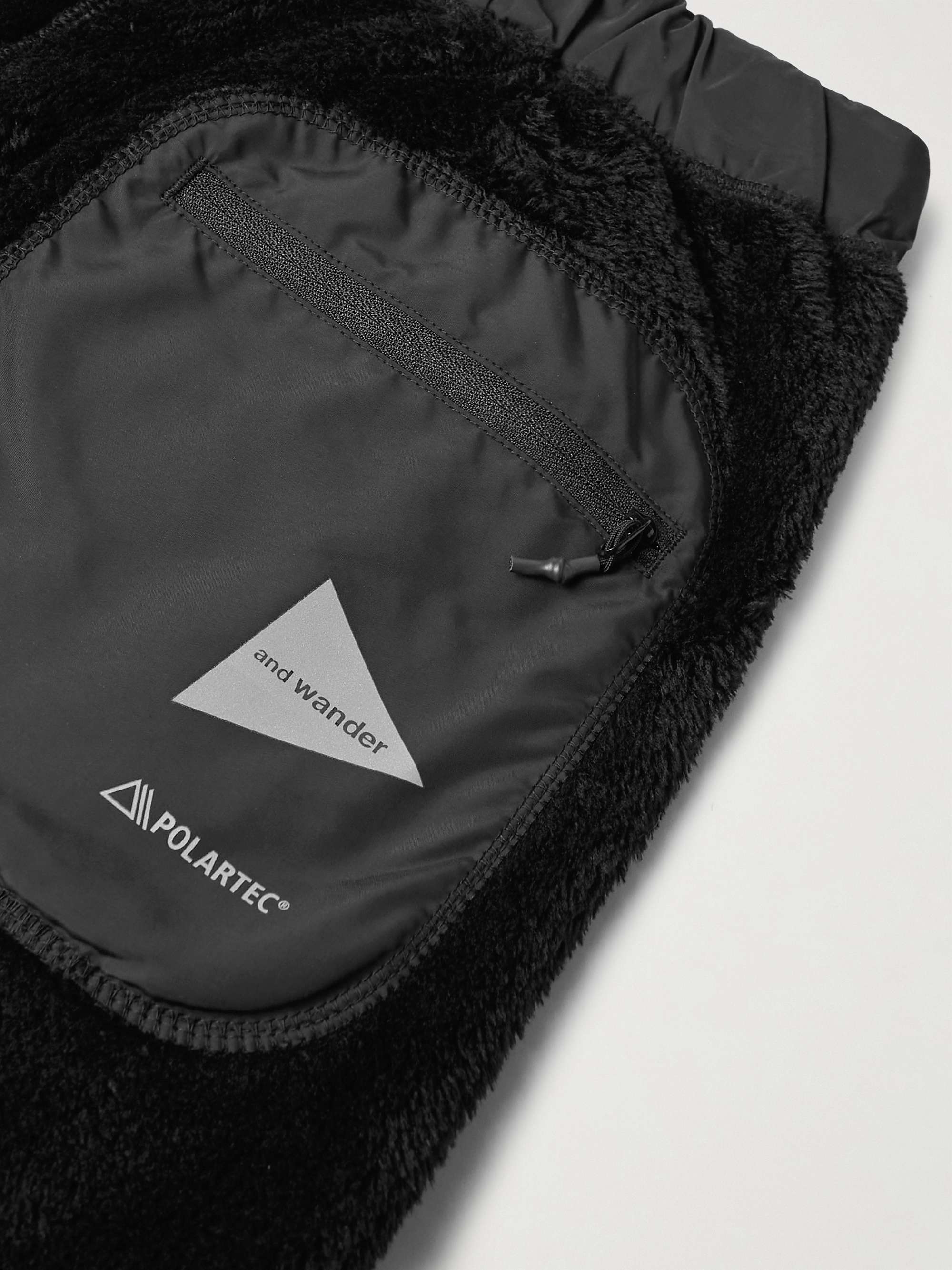 AND WANDER Slim-Fit Tapered Belted Polartec High Loft Fleece Sweatpants