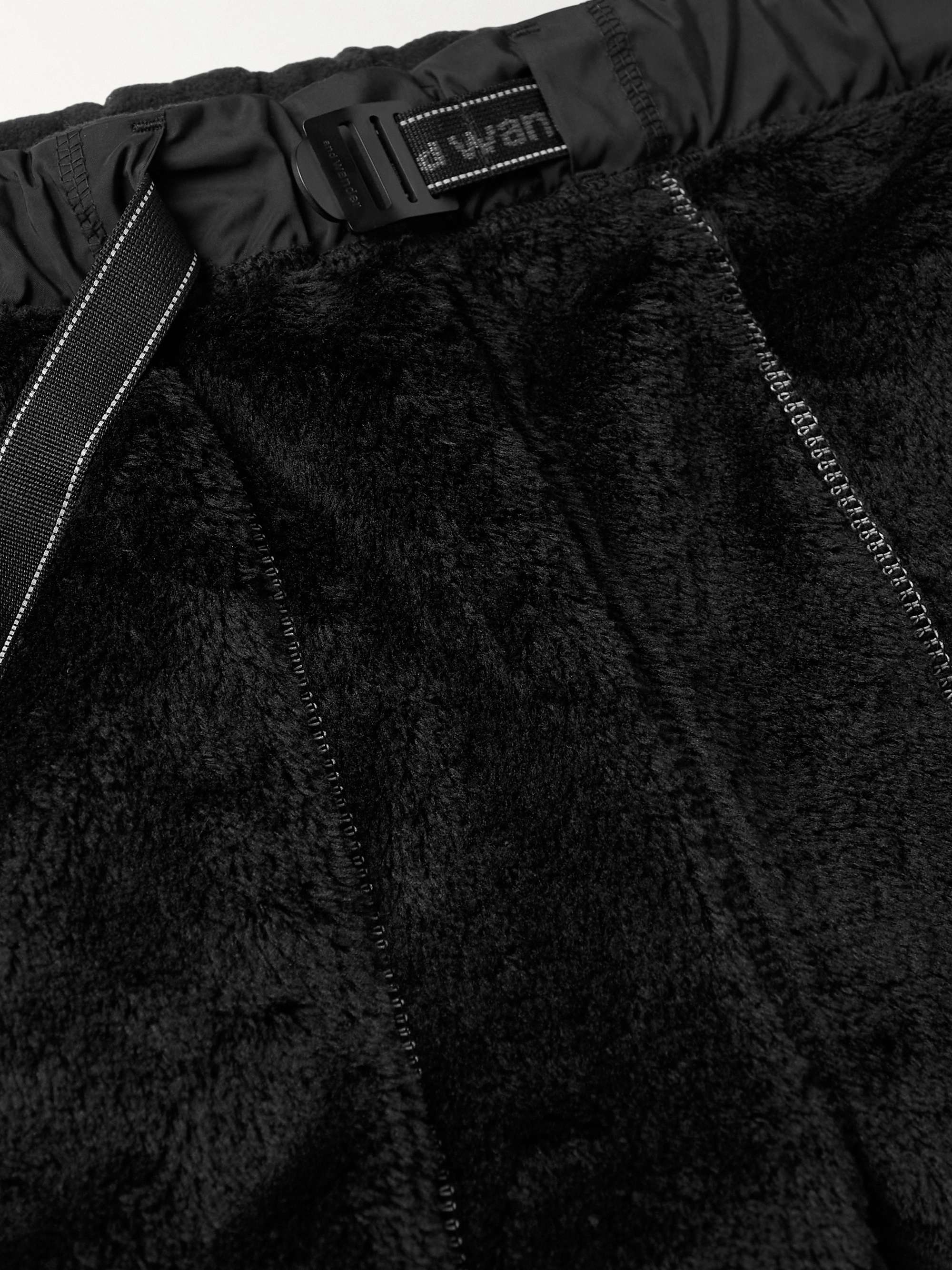 AND WANDER Slim-Fit Tapered Belted Polartec High Loft Fleece Sweatpants