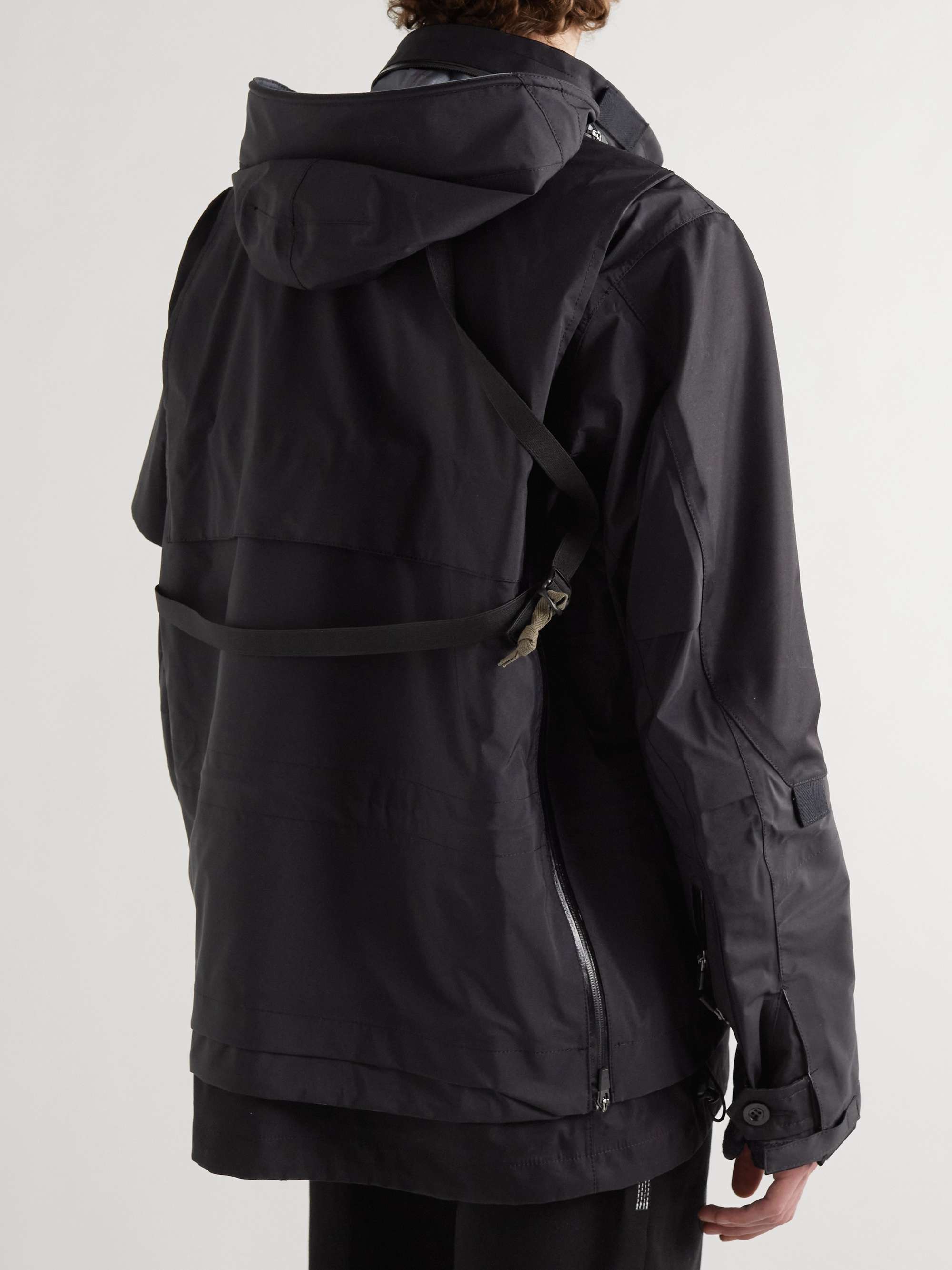 SACAI + ACRONYM Webbing-Trimmed Shell Hooded Jacket
