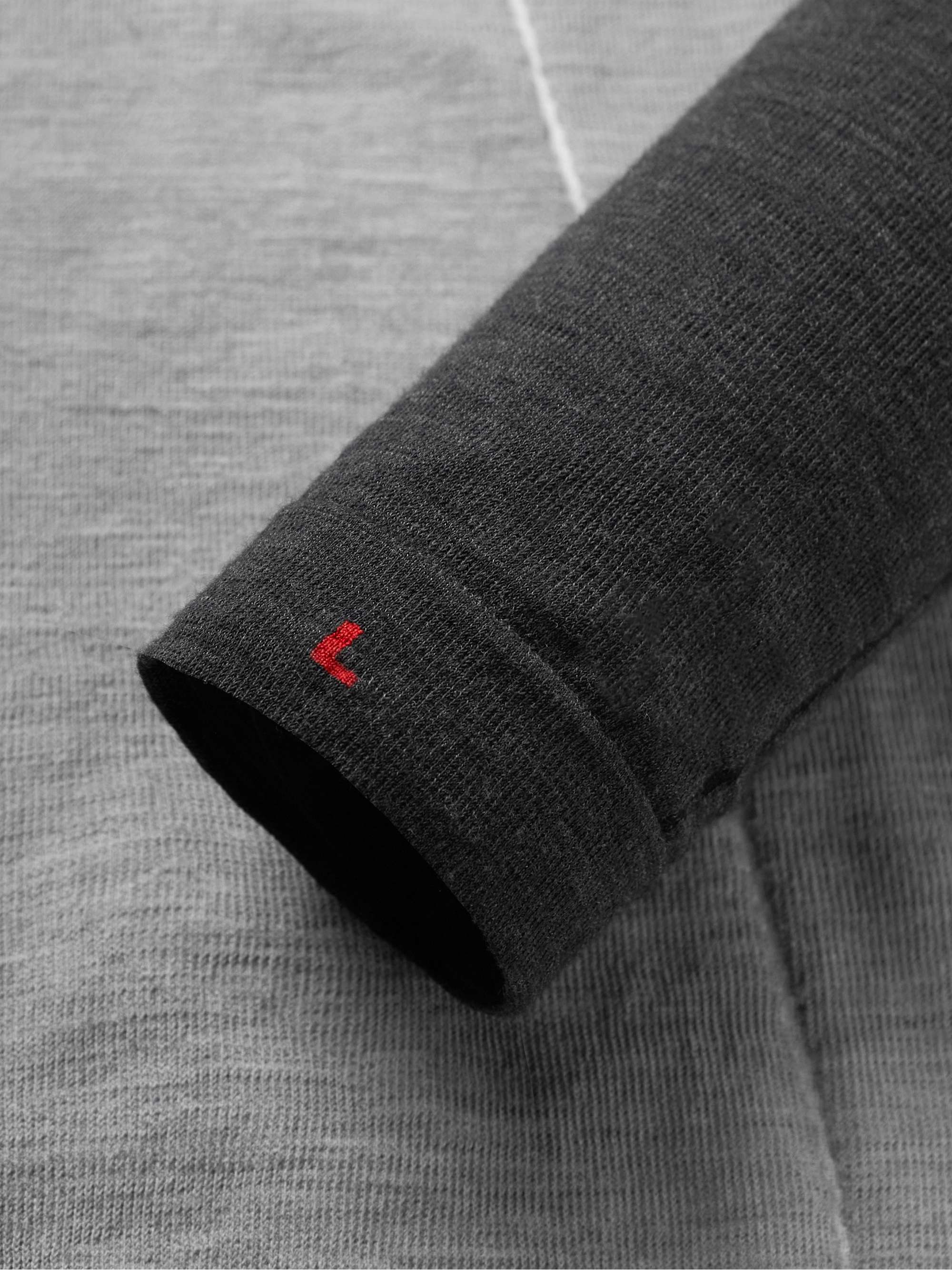 FALKE ERGONOMIC SPORT SYSTEM Stretch Tech Merino Wool-Blend Half-Zip Top