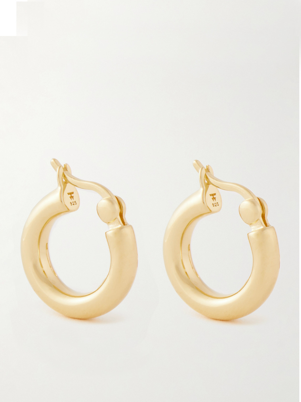 Tom Wood Gold-plated Hoop Earrings In Gold