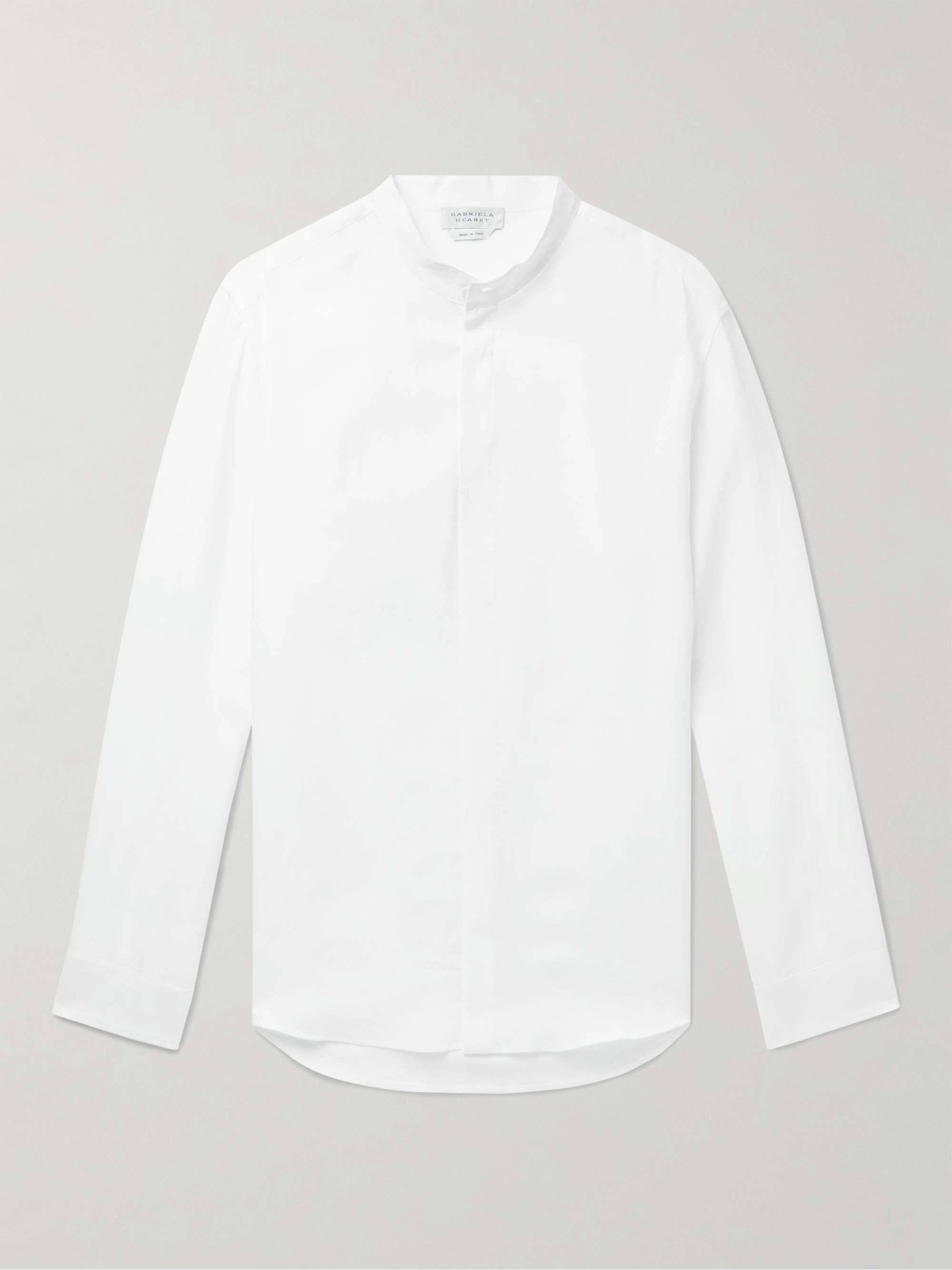 GABRIELA HEARST Ollie Grandad-Collar Linen Shirt