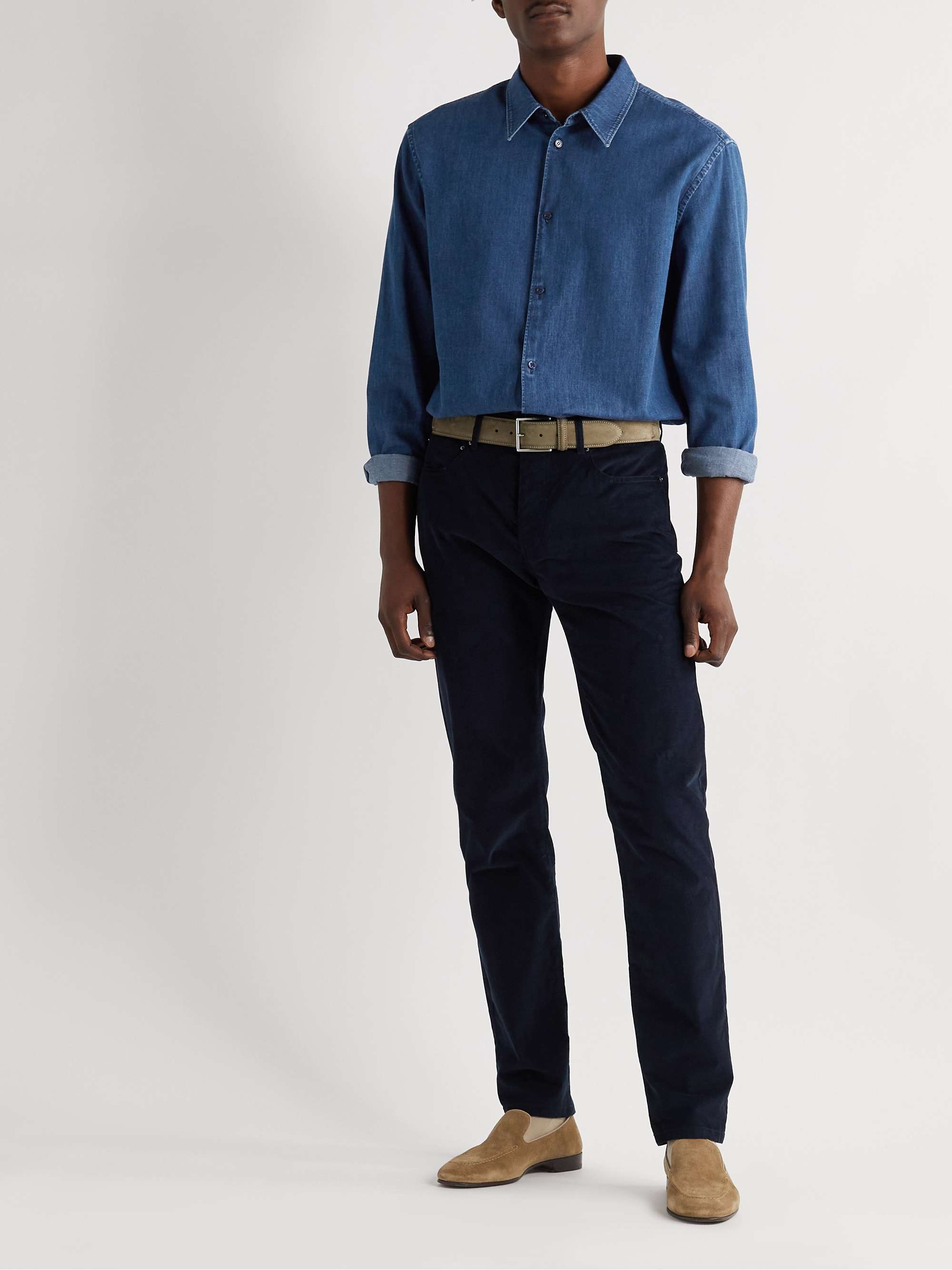 GABRIELA HEARST Quevedo Slim-Fit Denim Shirt