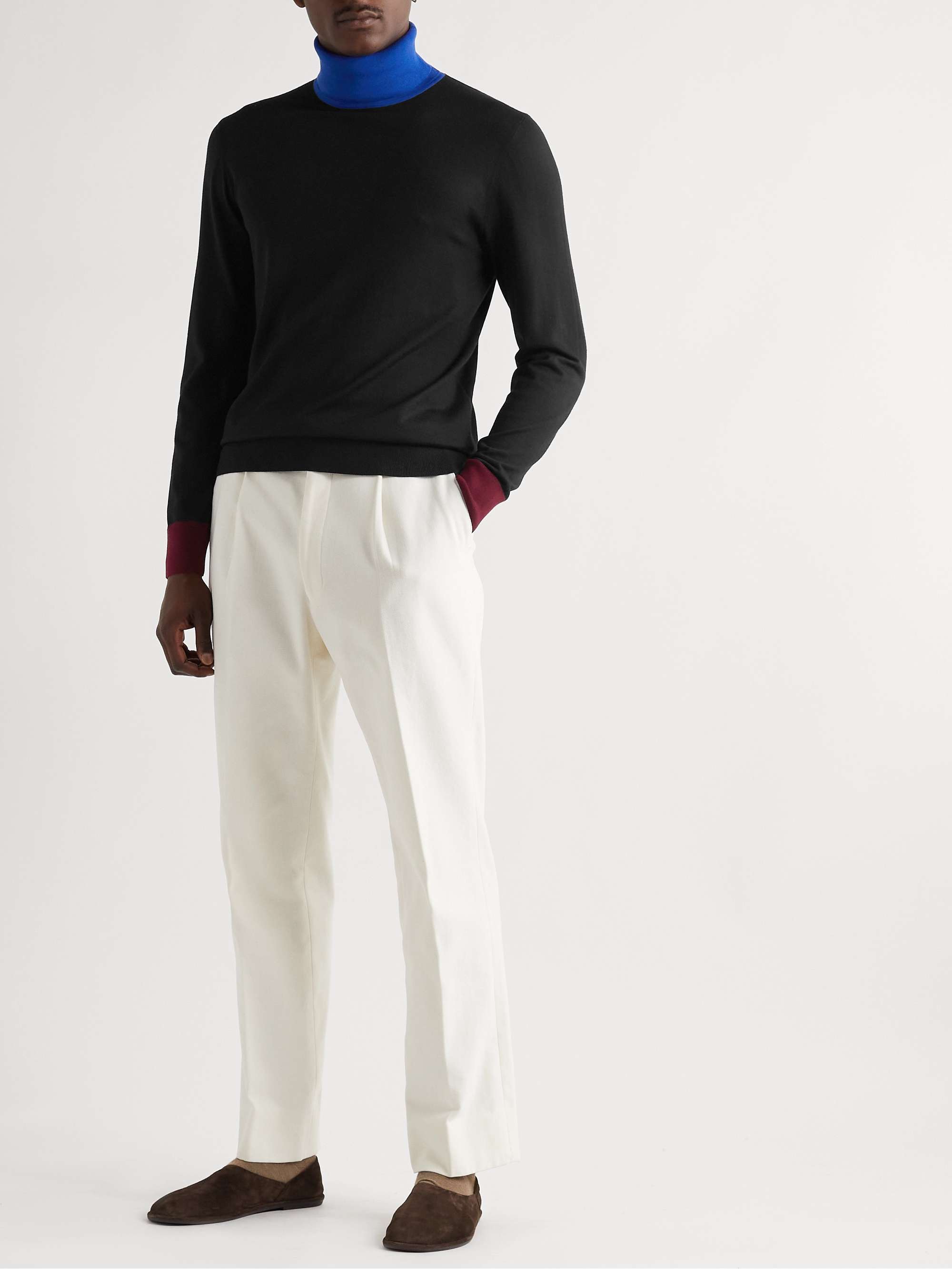 GABRIELA HEARST Jermaine Colour-Block Virgin Wool Rollneck Sweater