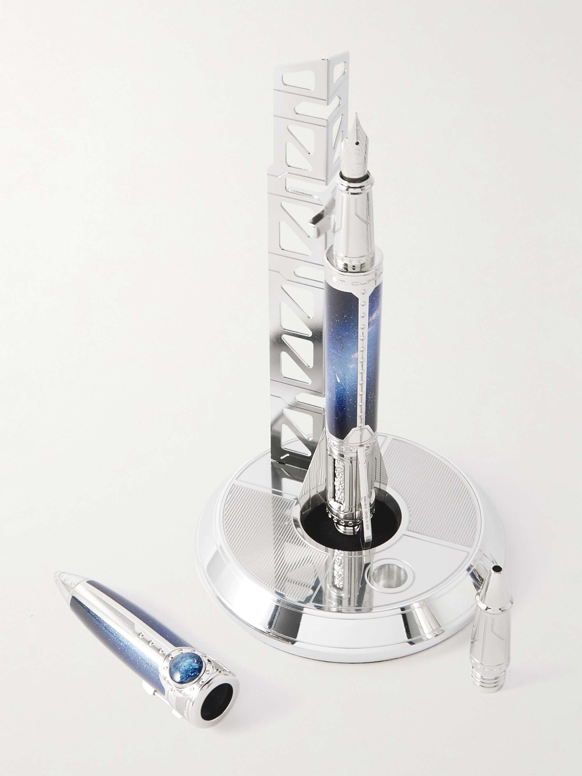S.T. DUPONT Prestige Space Odyssey Palladium-Coated and Enamel Fountain Pen