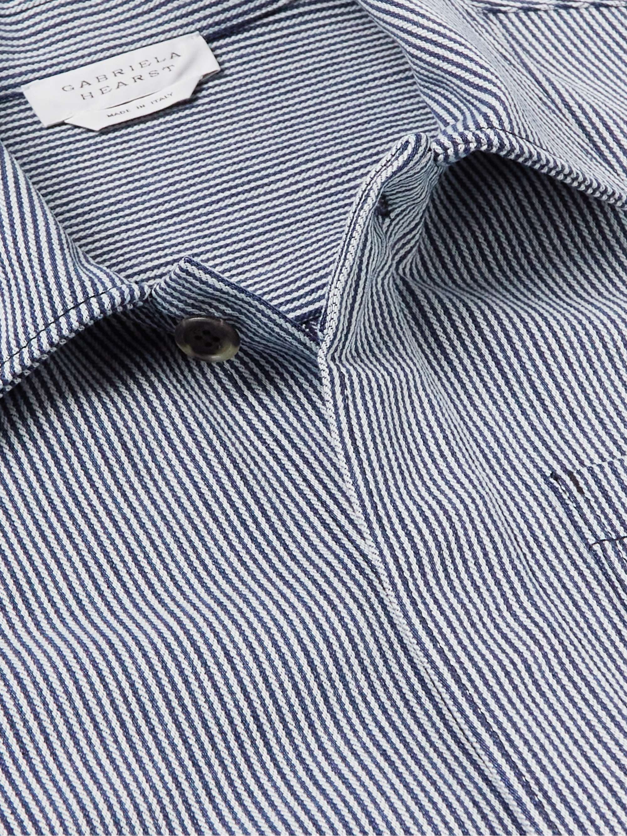 GABRIELA HEARST Silas Striped Cotton Overshirt