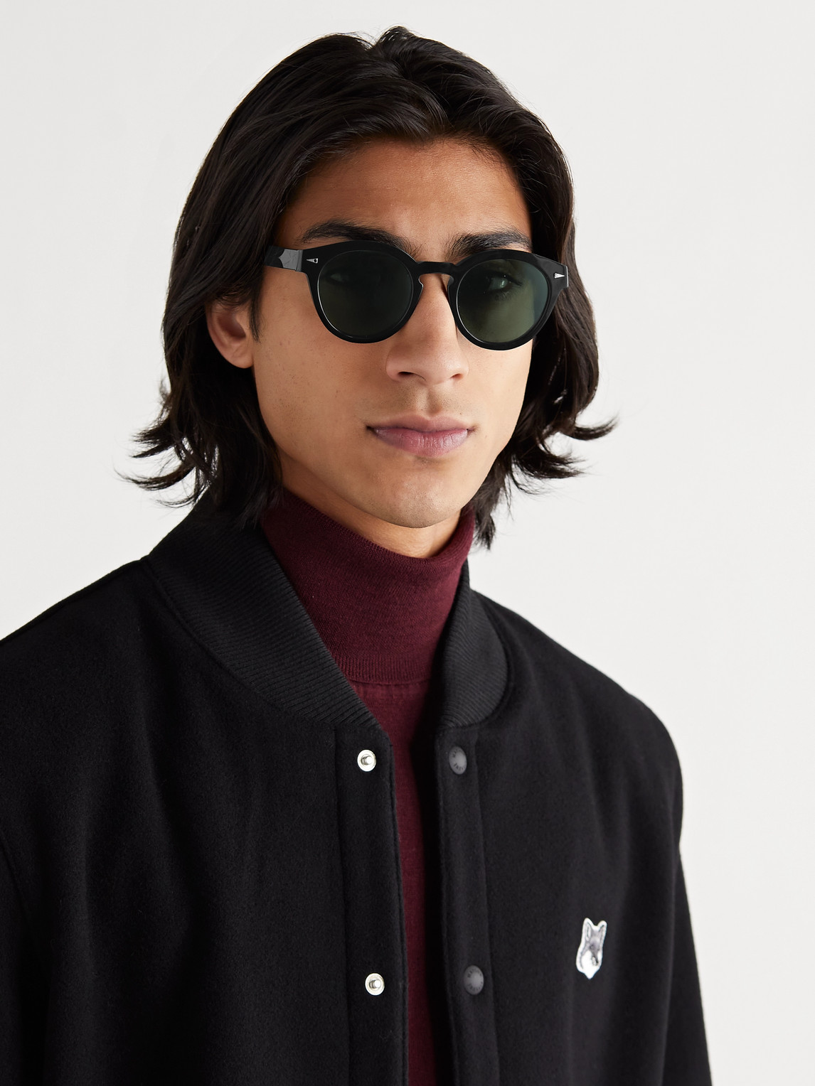 Ahlem Abbesses Round-frame Acetate Sunglasses In Black
