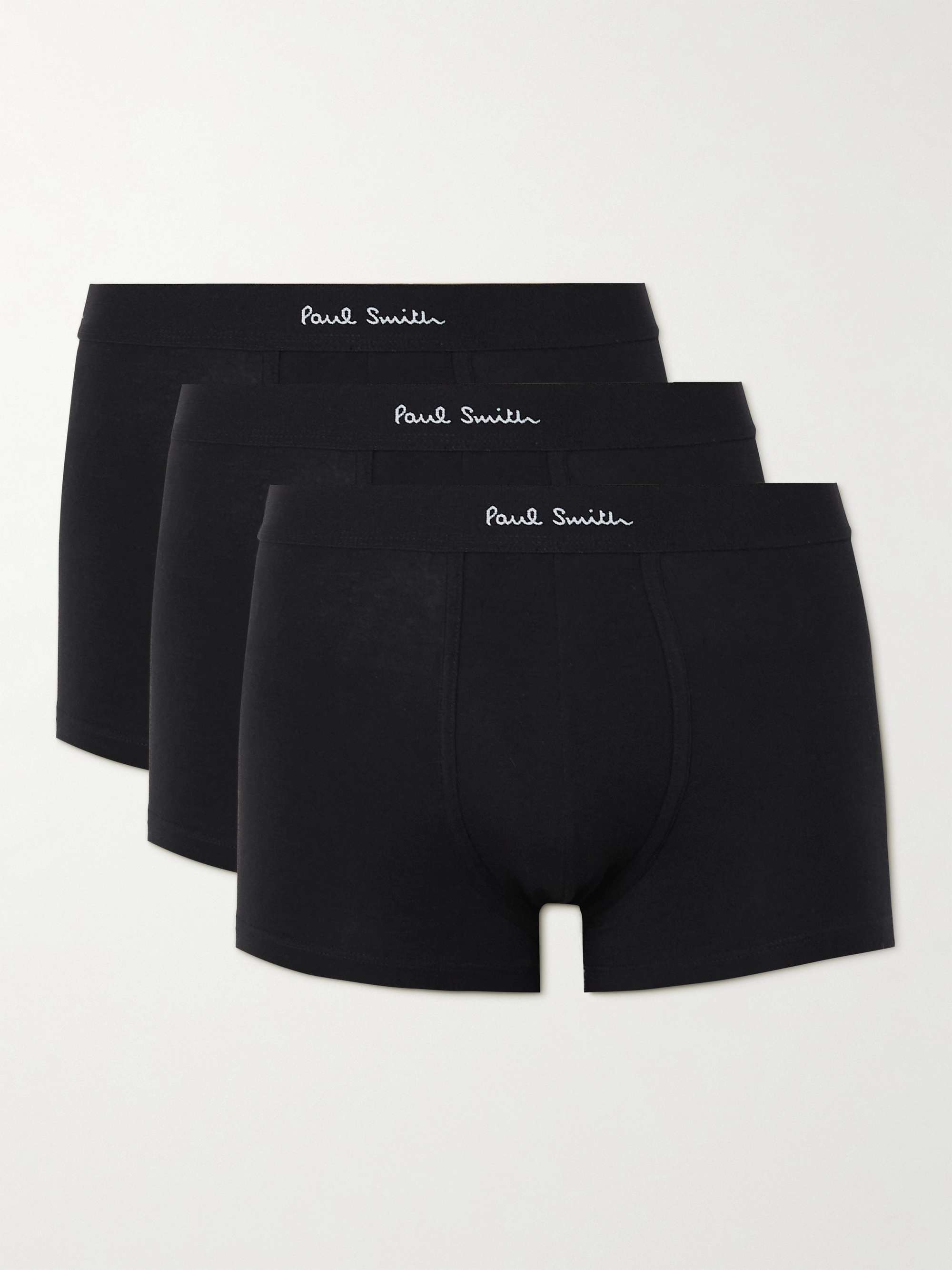 PAUL SMITH Three-Pack Stretch-Cotton Boxer Briefs
