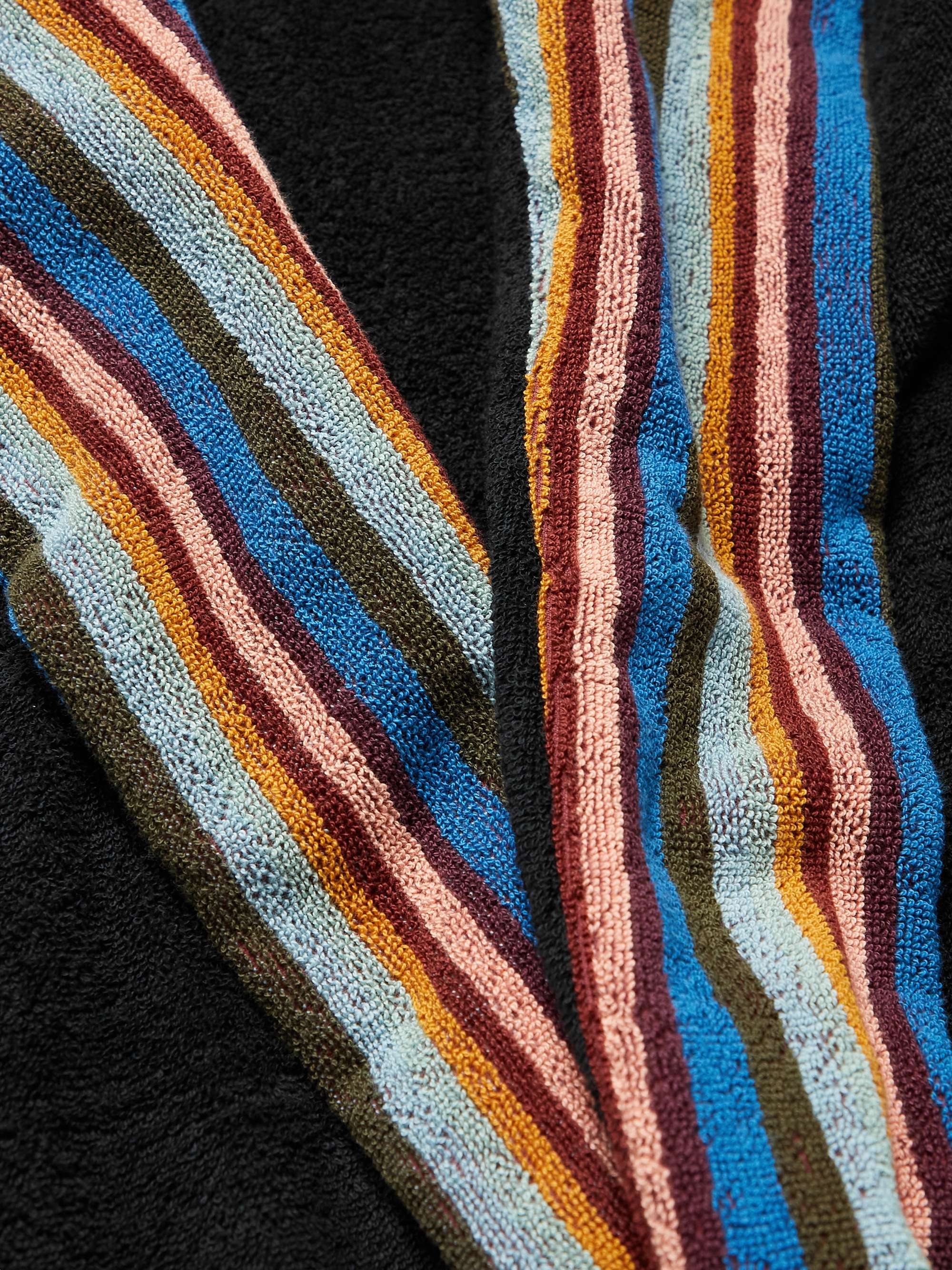 PAUL SMITH Striped Cotton-Terry Robe