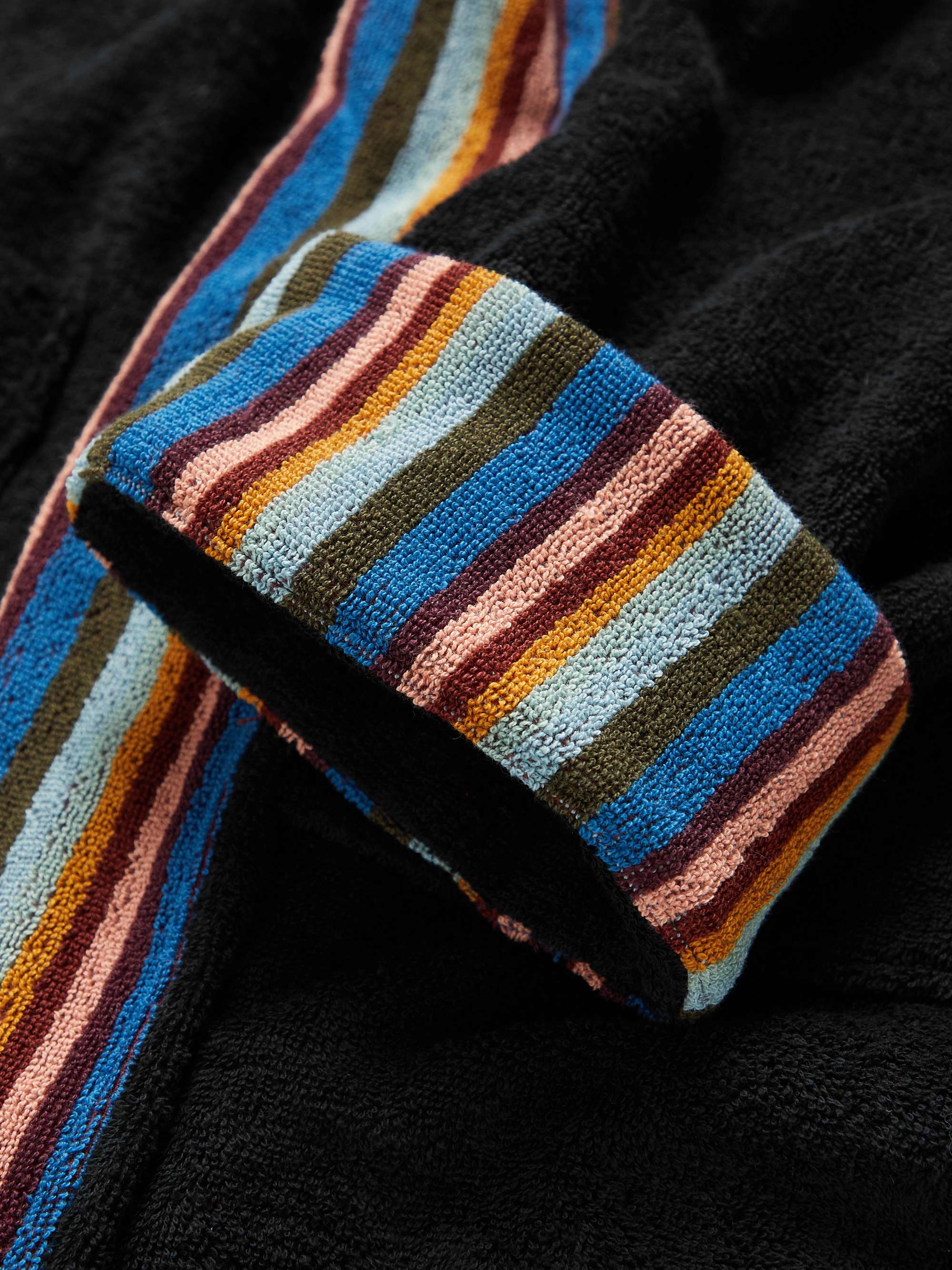 PAUL SMITH Striped Cotton-Terry Robe