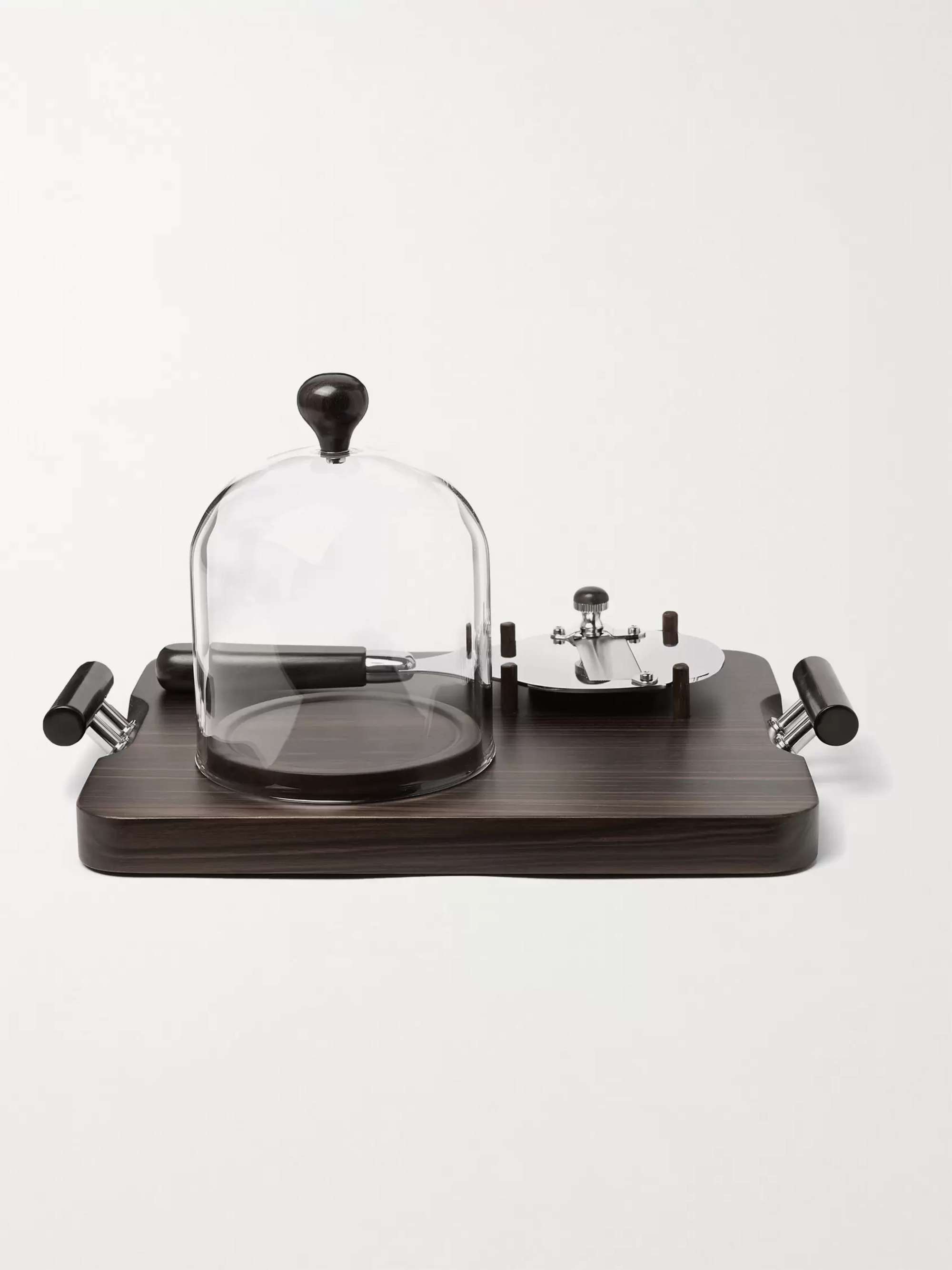 LORENZI MILANO Ebony and Stainless Steel Truffle Shaver Set