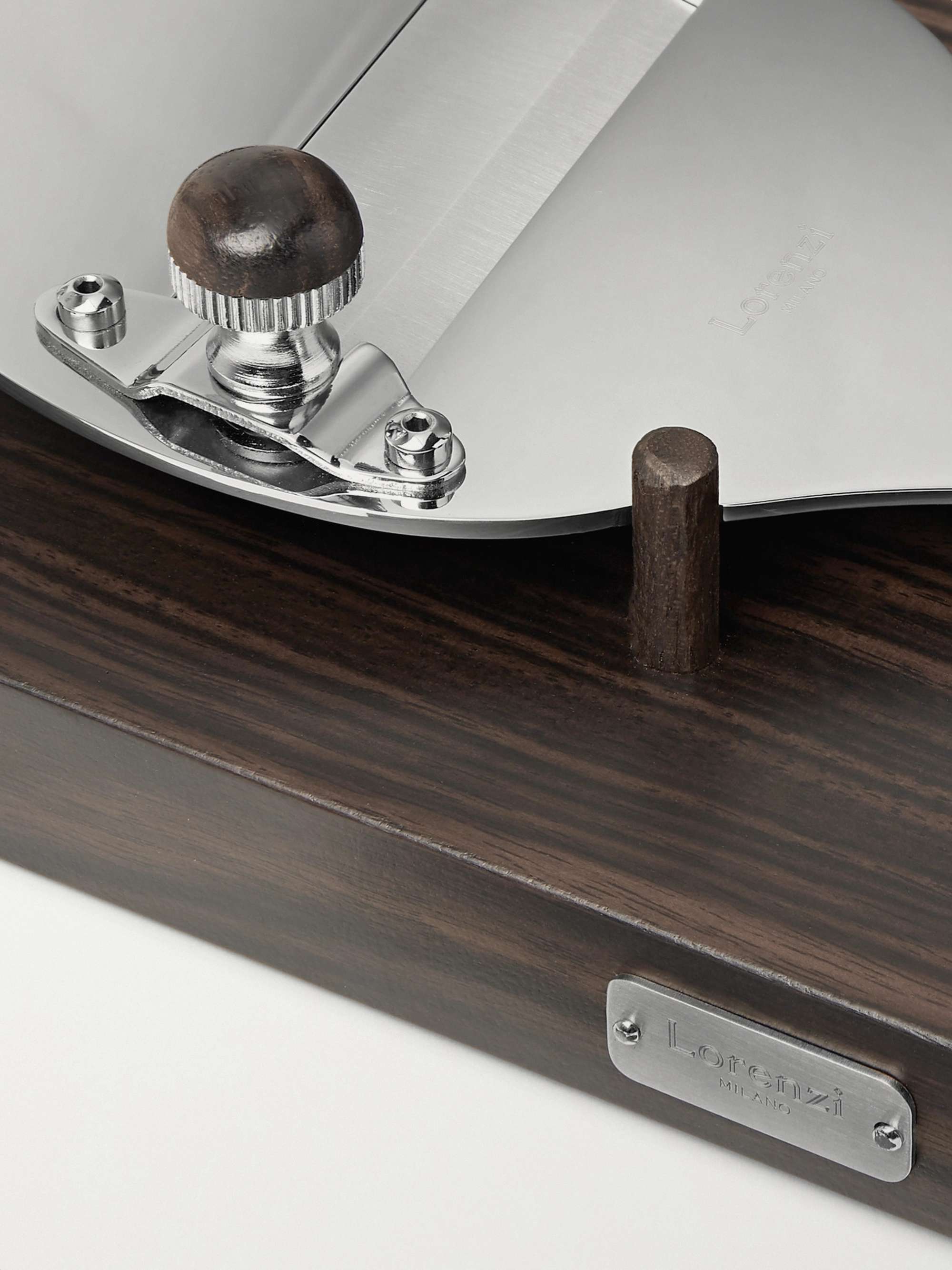 LORENZI MILANO Ebony and Stainless Steel Truffle Shaver Set