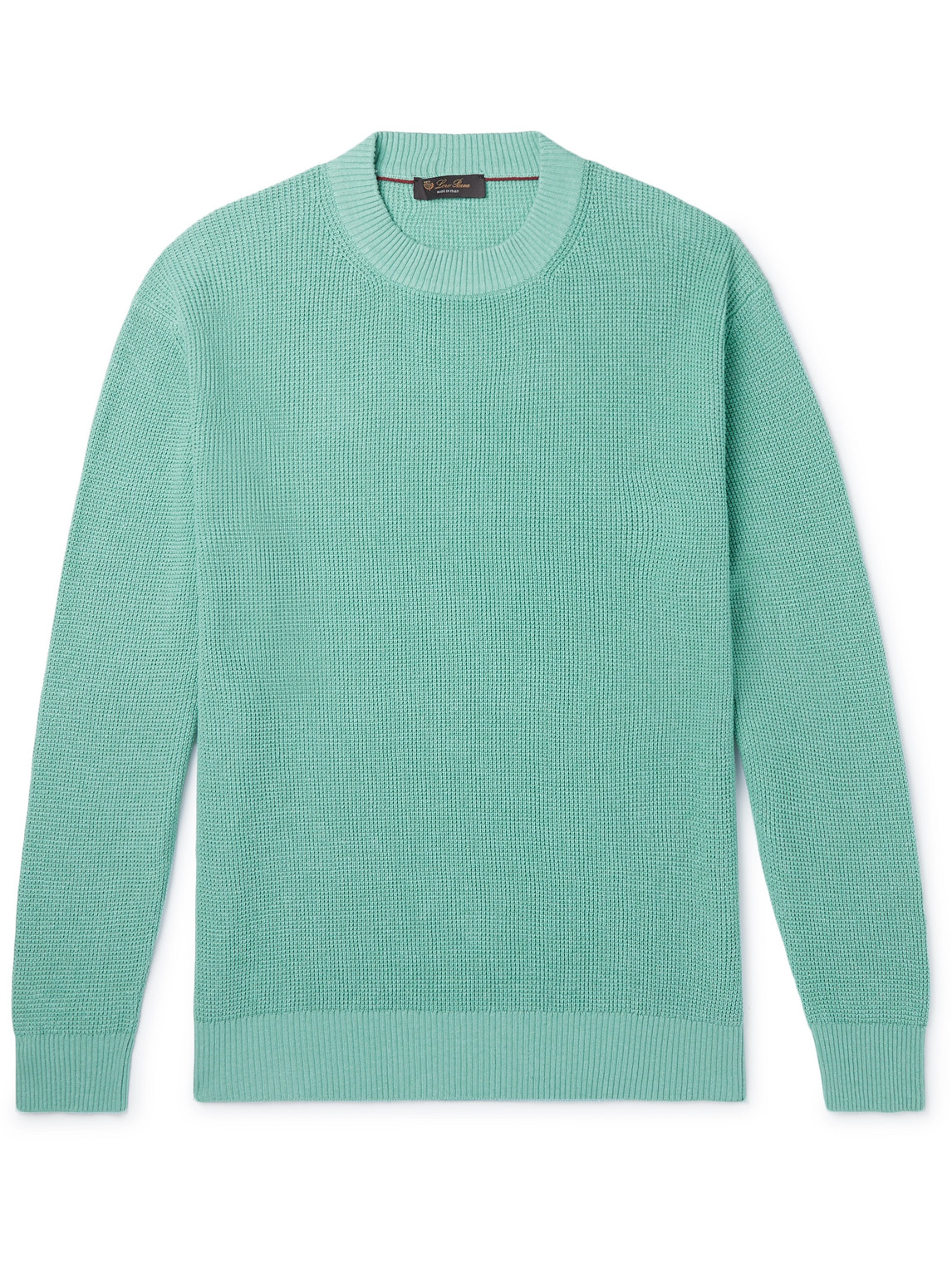 Loro Piana Prescott Silk And Linen-blend Sweater In Blue