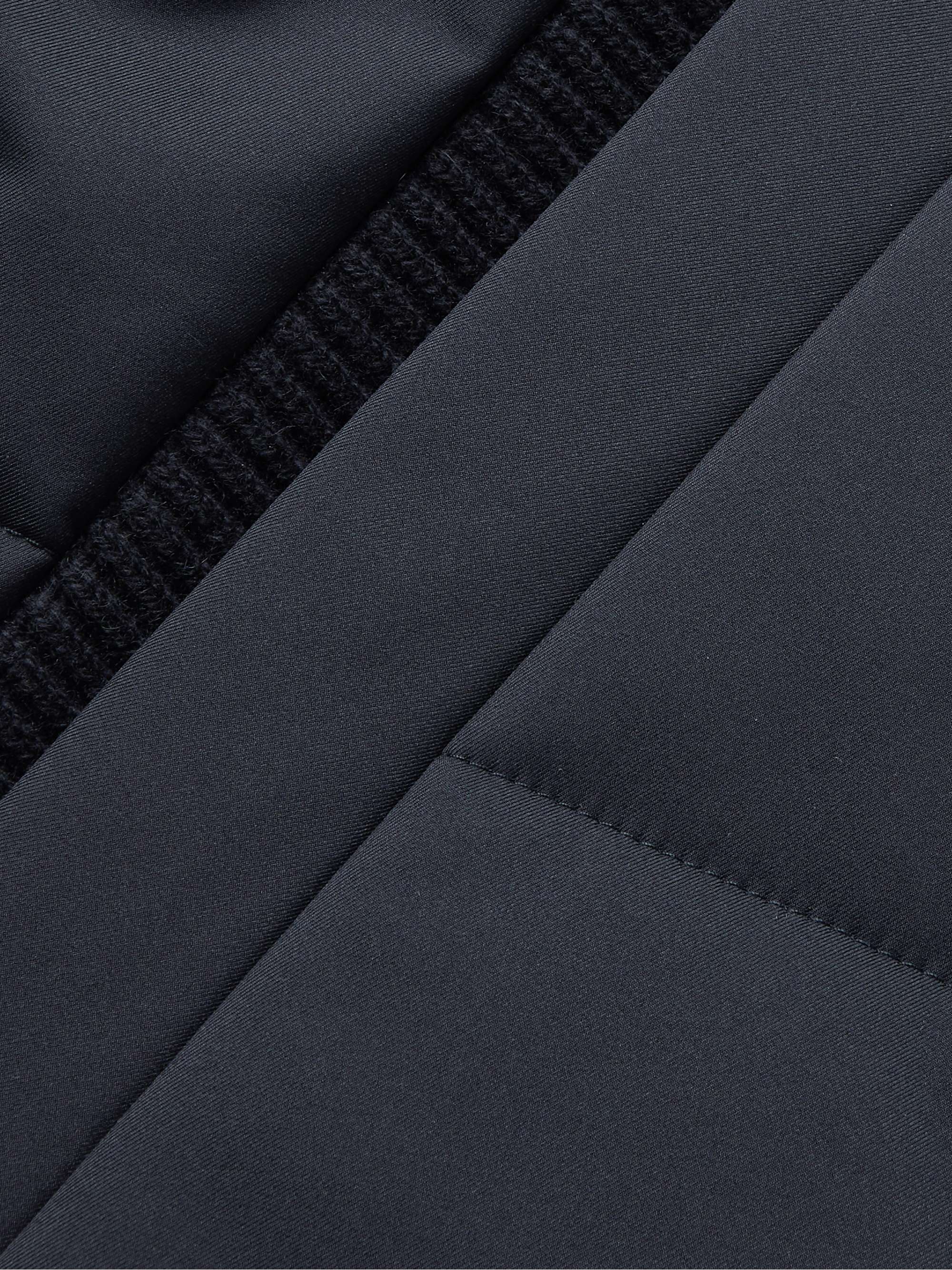 LORO PIANA Cashmere-Trimmed Quilted Softshell Hooded Jacket