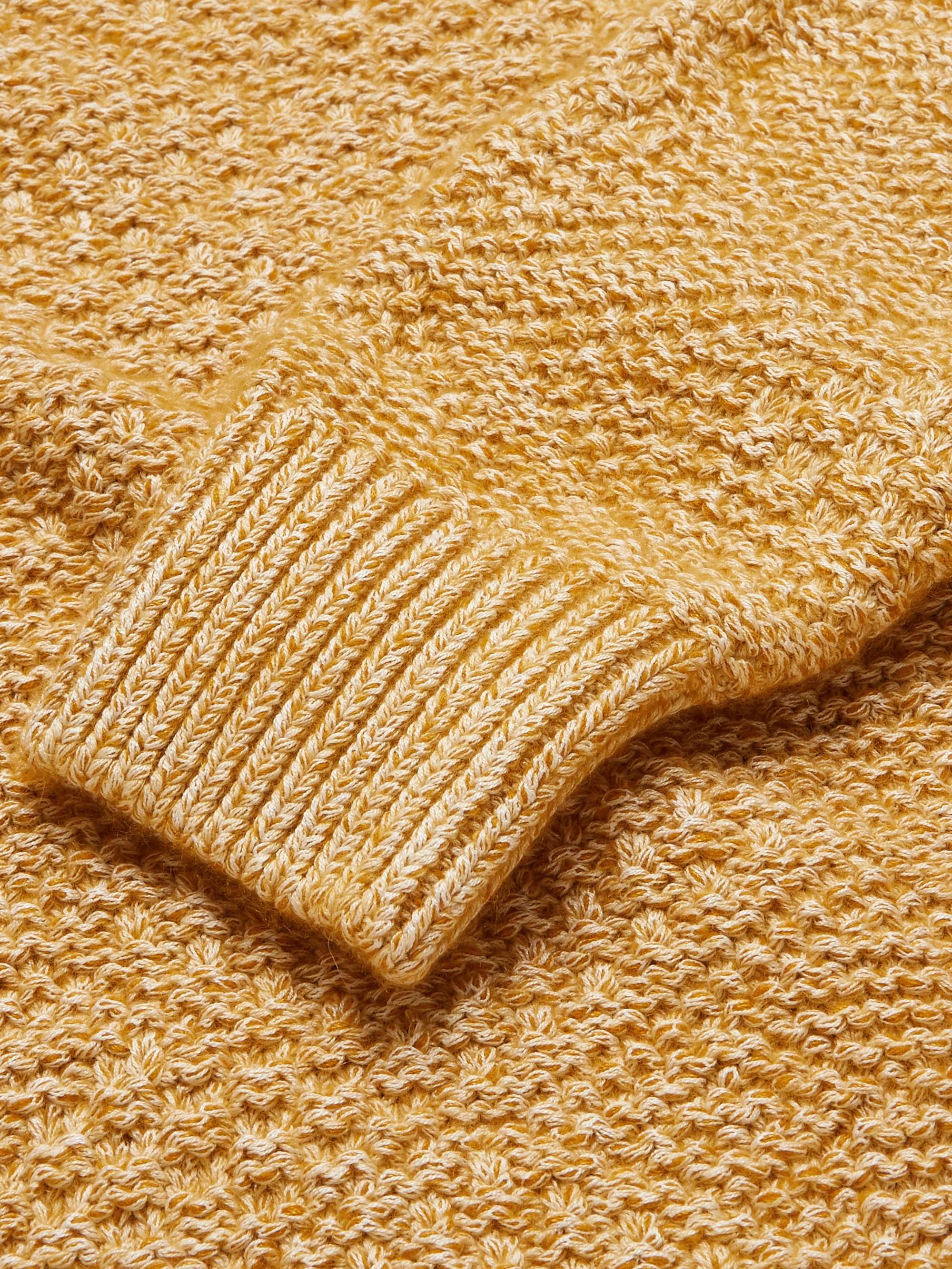 LORO PIANA Slim-Fit Cable-Knit Silk and Cashmere-Blend Sweater