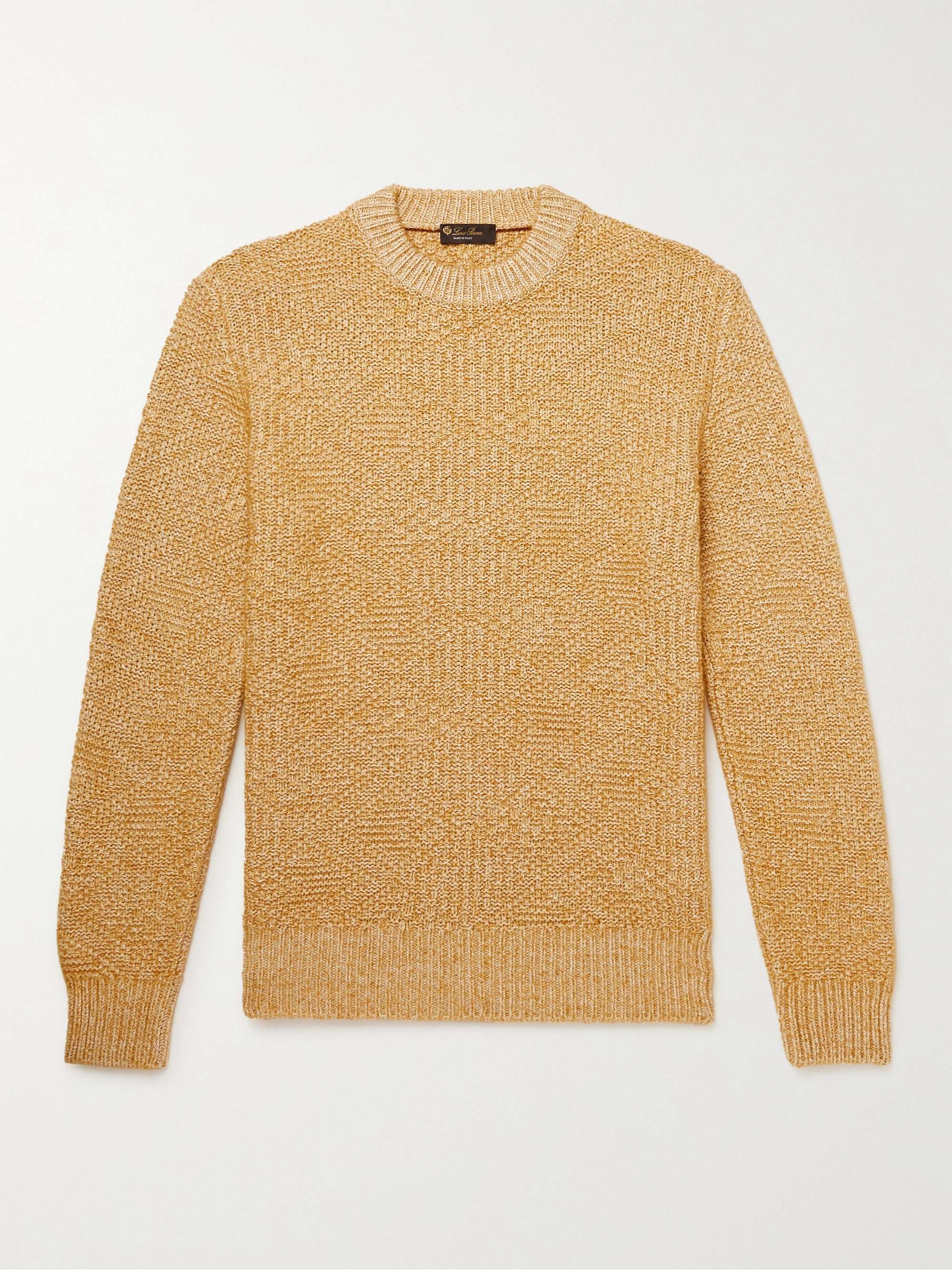 LORO PIANA Slim-Fit Cable-Knit Silk and Cashmere-Blend Sweater for Men ...