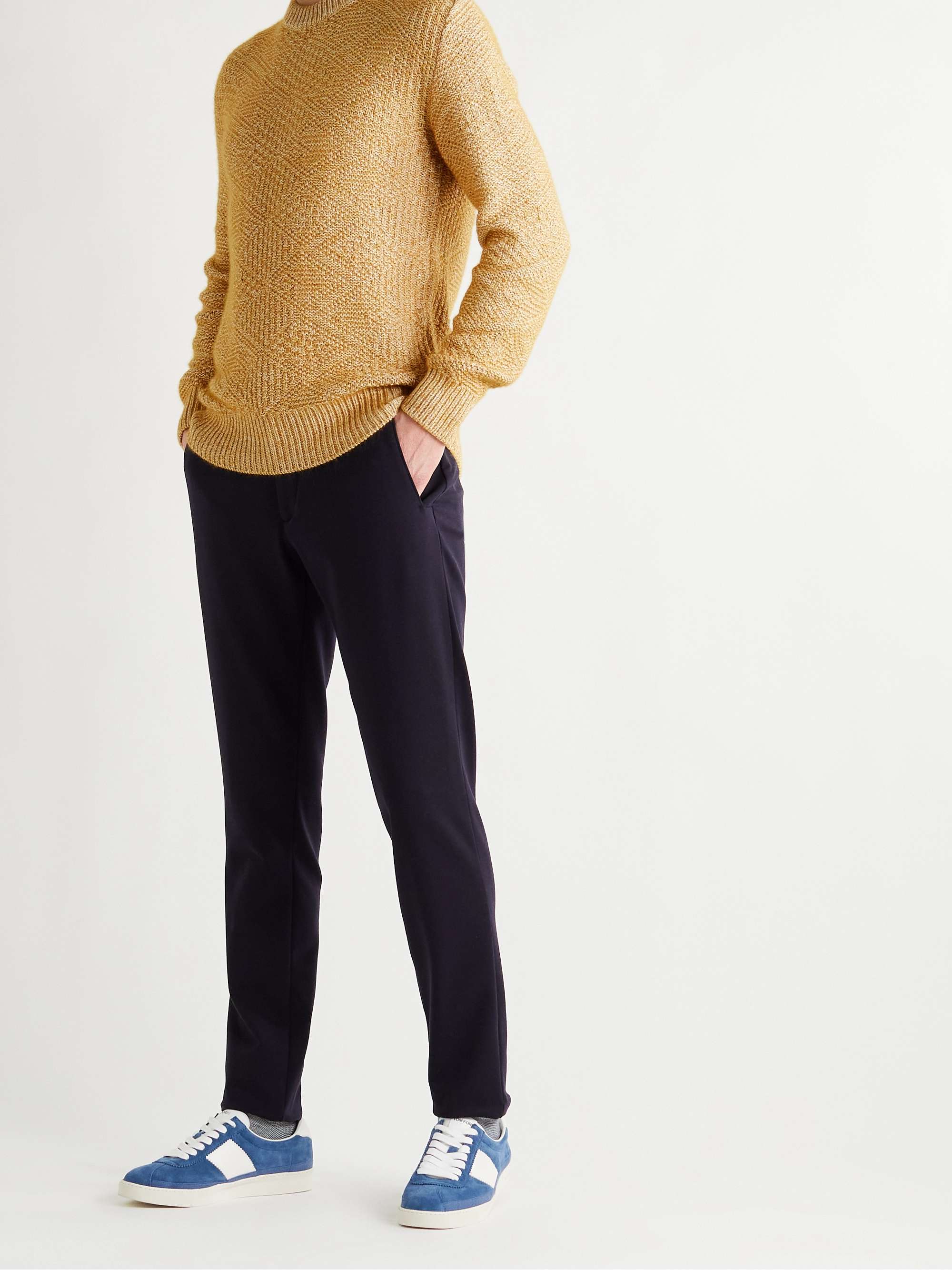 LORO PIANA Slim-Fit Cable-Knit Silk and Cashmere-Blend Sweater