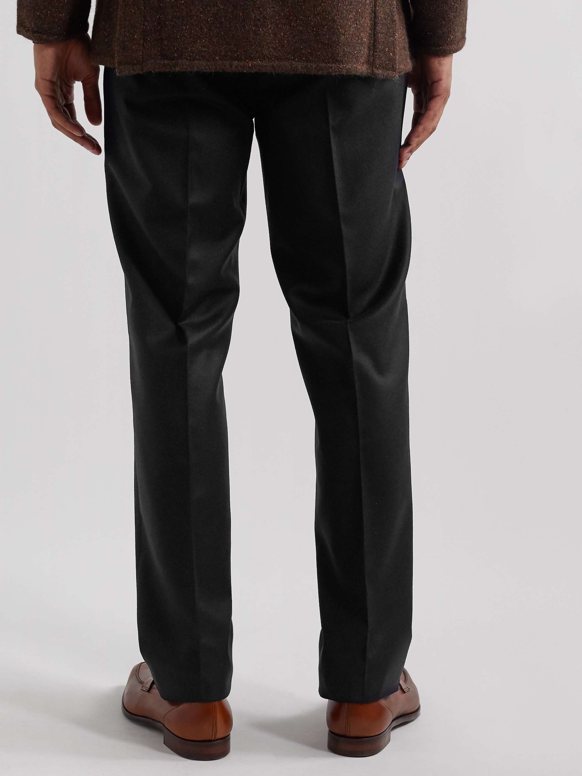 LORO PIANA Slim-Fit Wool and Cashmere-Blend Flannel Trousers