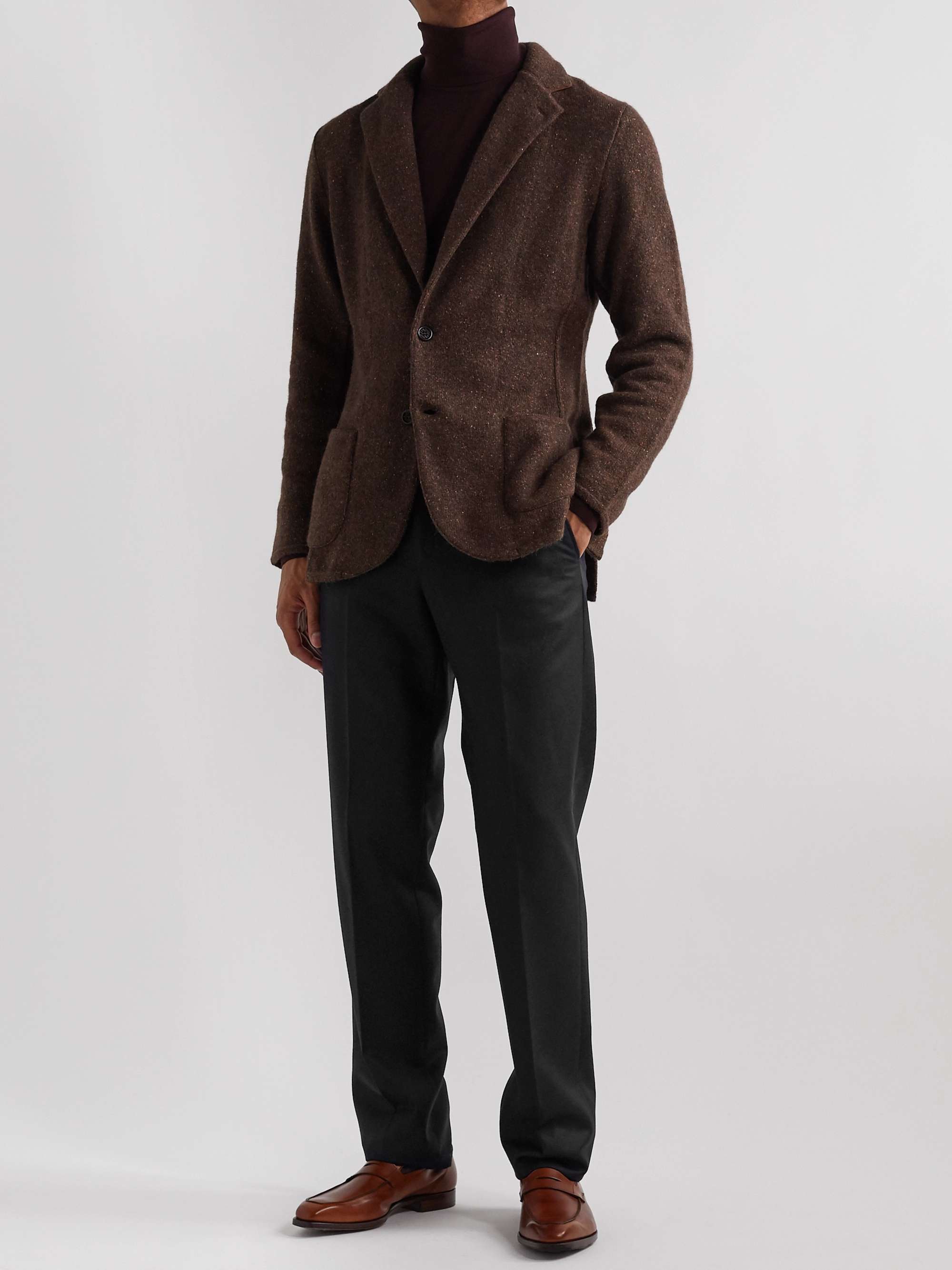 LORO PIANA Slim-Fit Wool and Cashmere-Blend Flannel Trousers