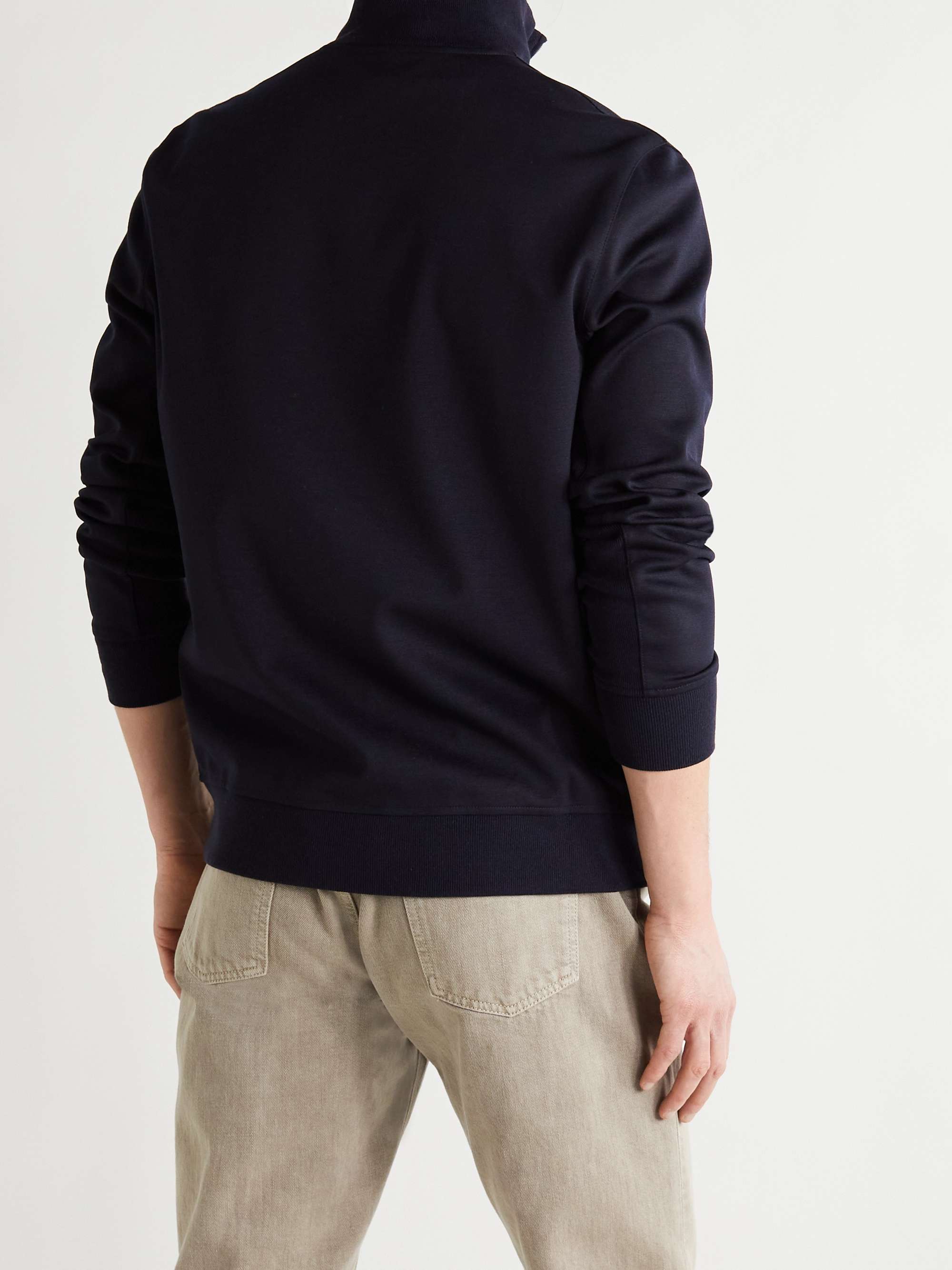 LORO PIANA Virgin Wool-Blend Half-Zip Sweater