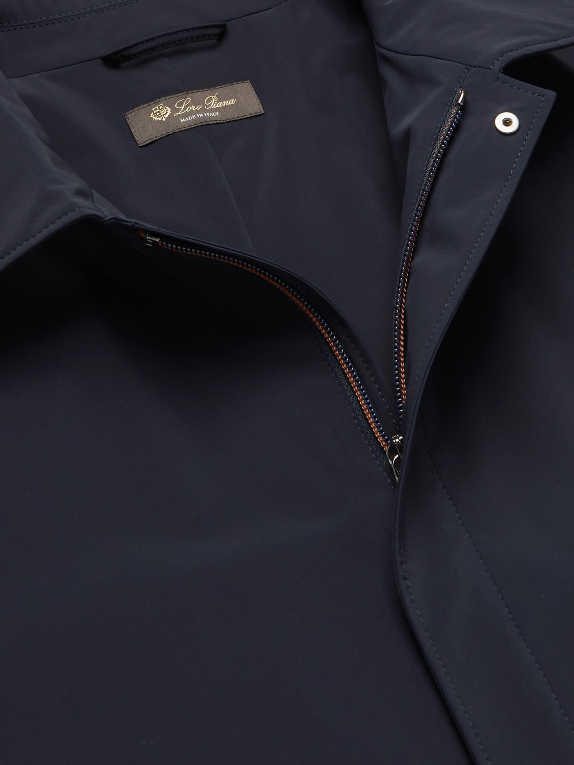 Shop Loro Piana Stretch-shell Bomber Jacket In Blue