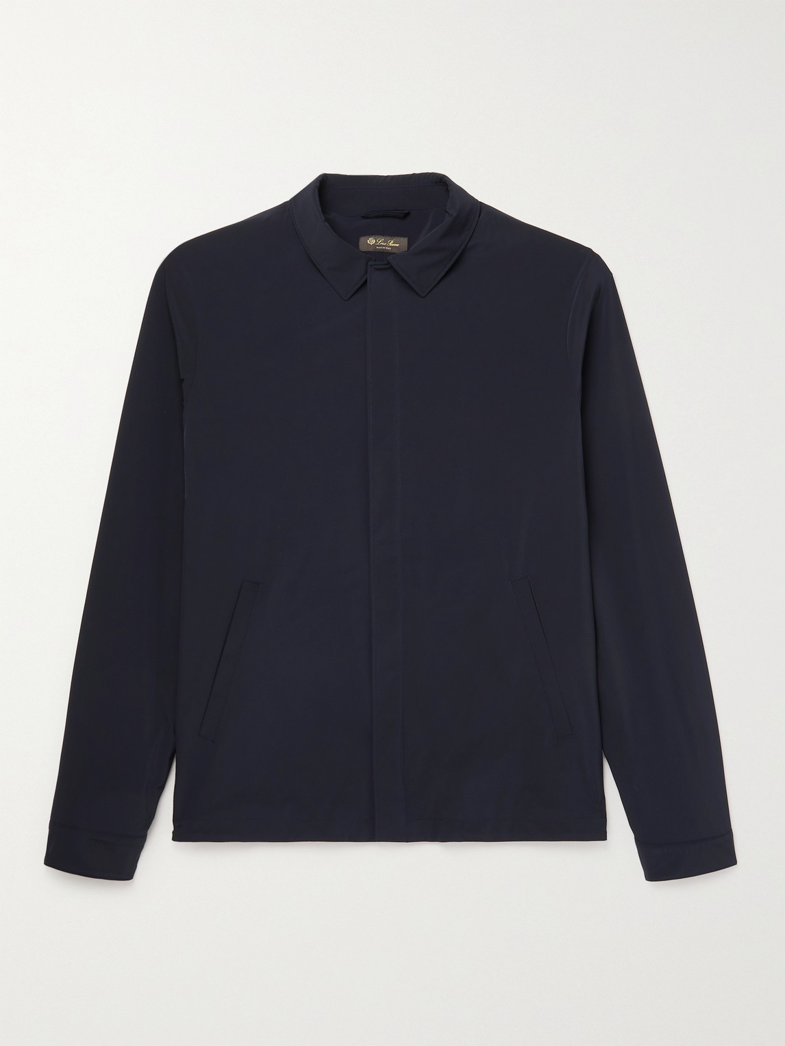 Loro Piana Stretch-shell Bomber Jacket In Blue