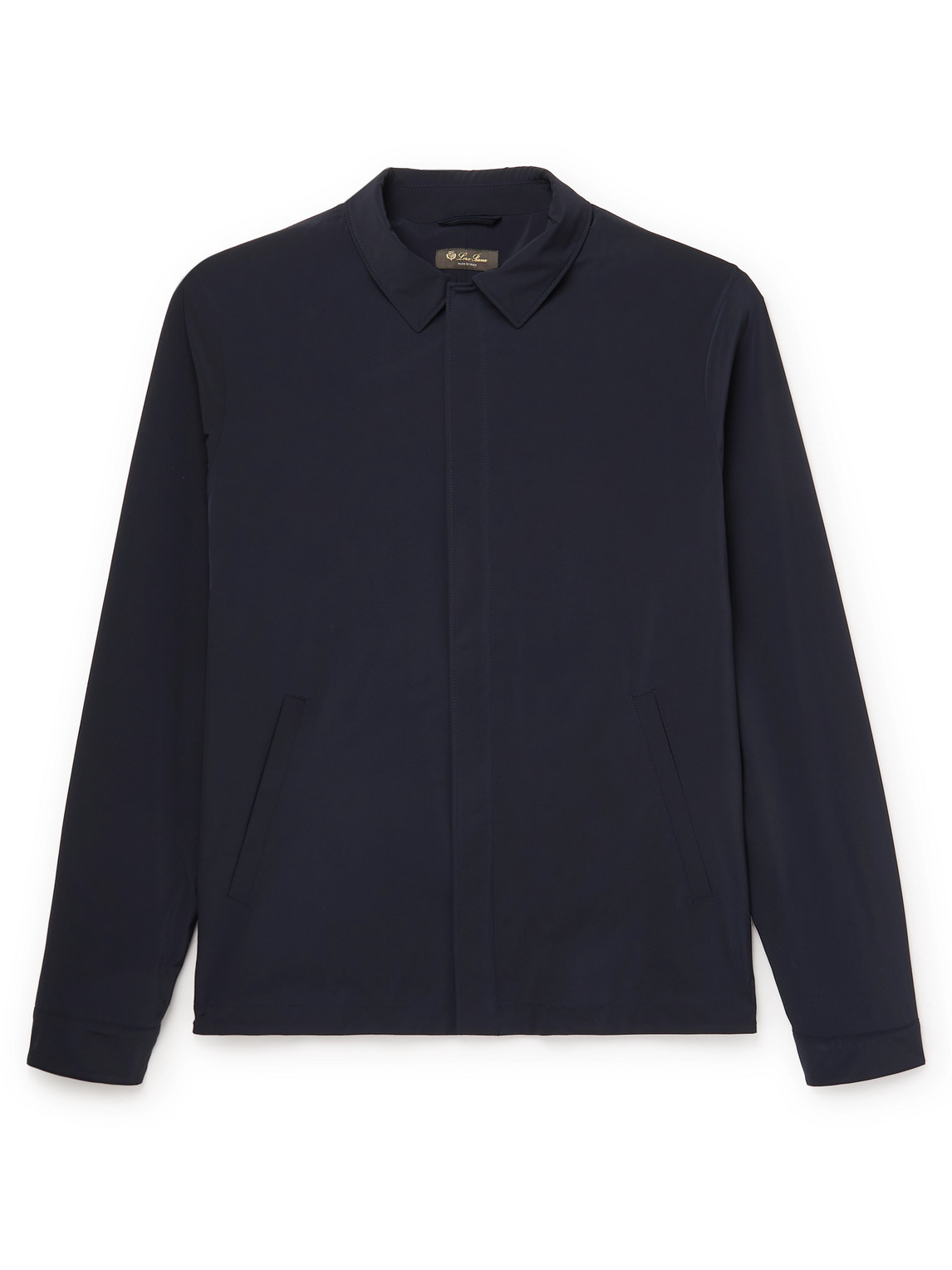 Loro Piana Stretch-shell Bomber Jacket In Blue