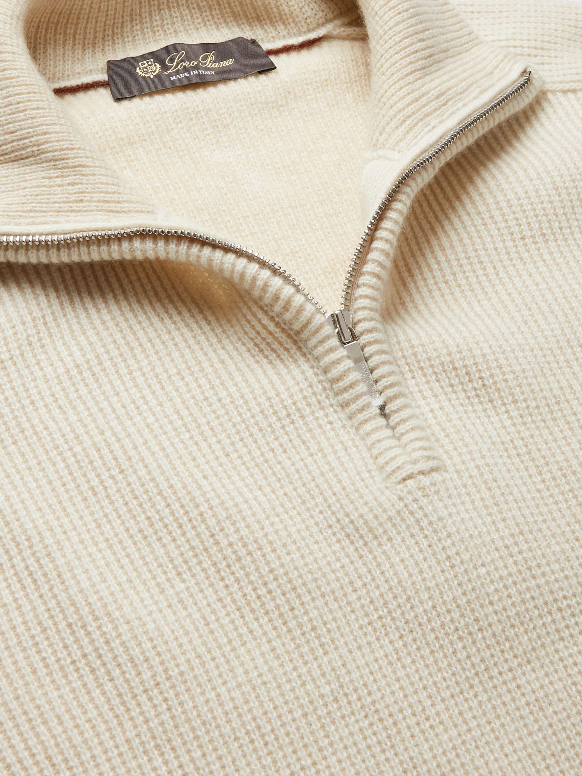 LORO PIANA Cashmere Half-Zip Sweater