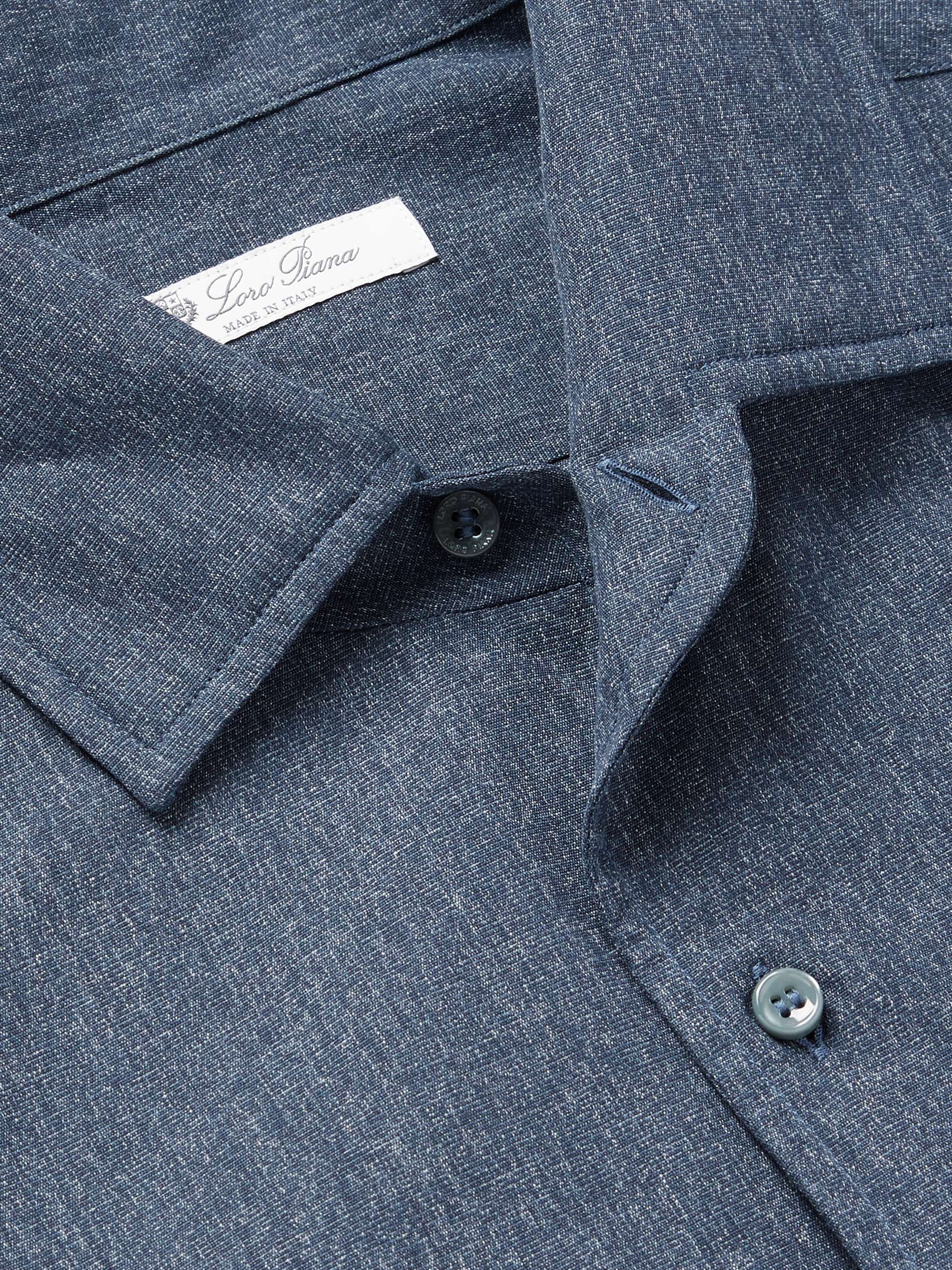 LORO PIANA Andre Cotton and Silk-Blend Shirt