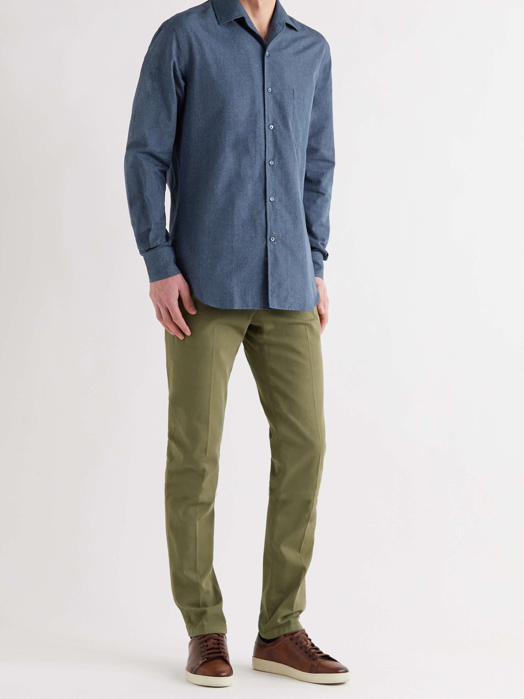 Cotton and silk shirt