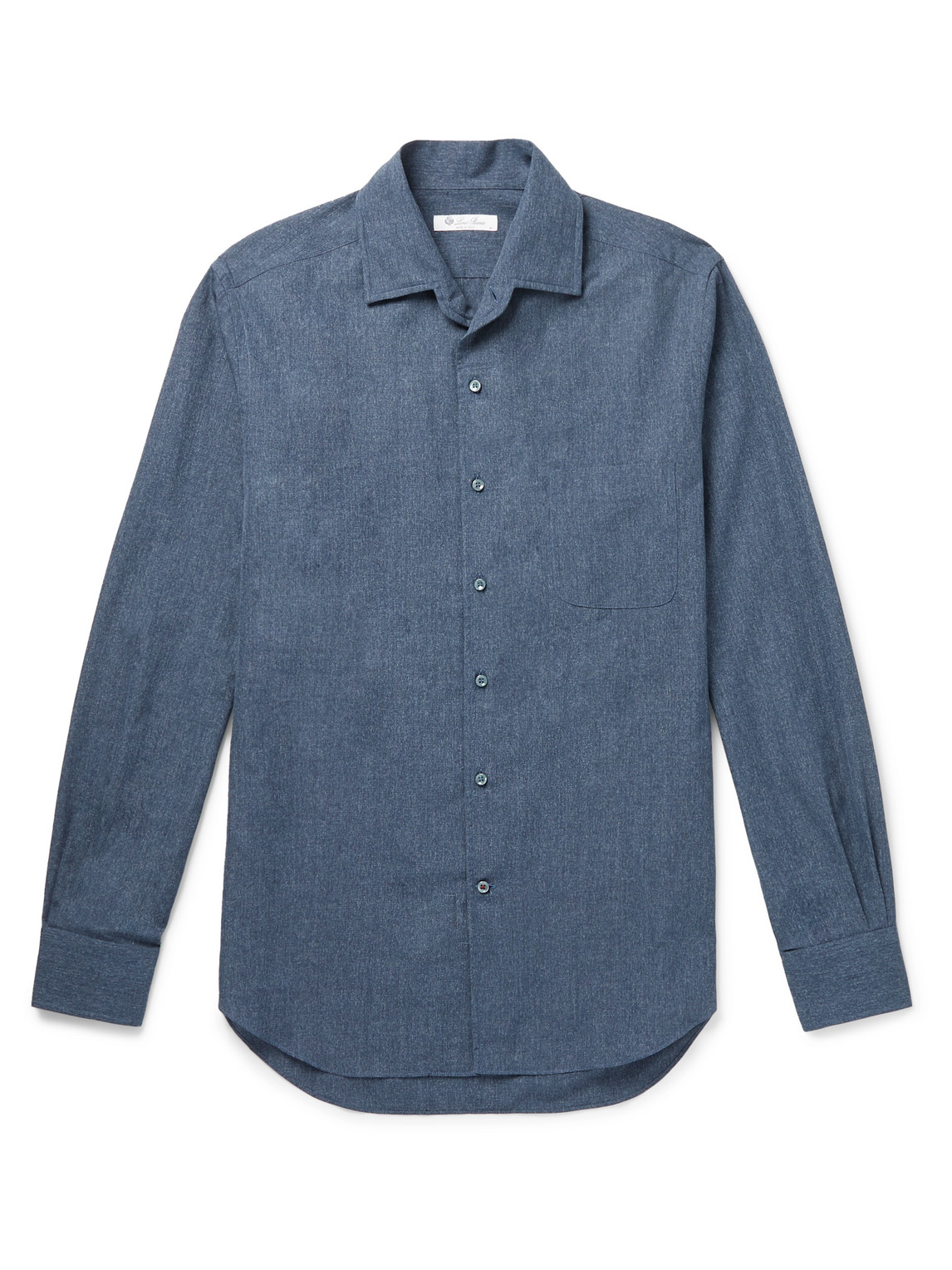 Loro Piana Andre Cotton And Silk-blend Shirt In Blue