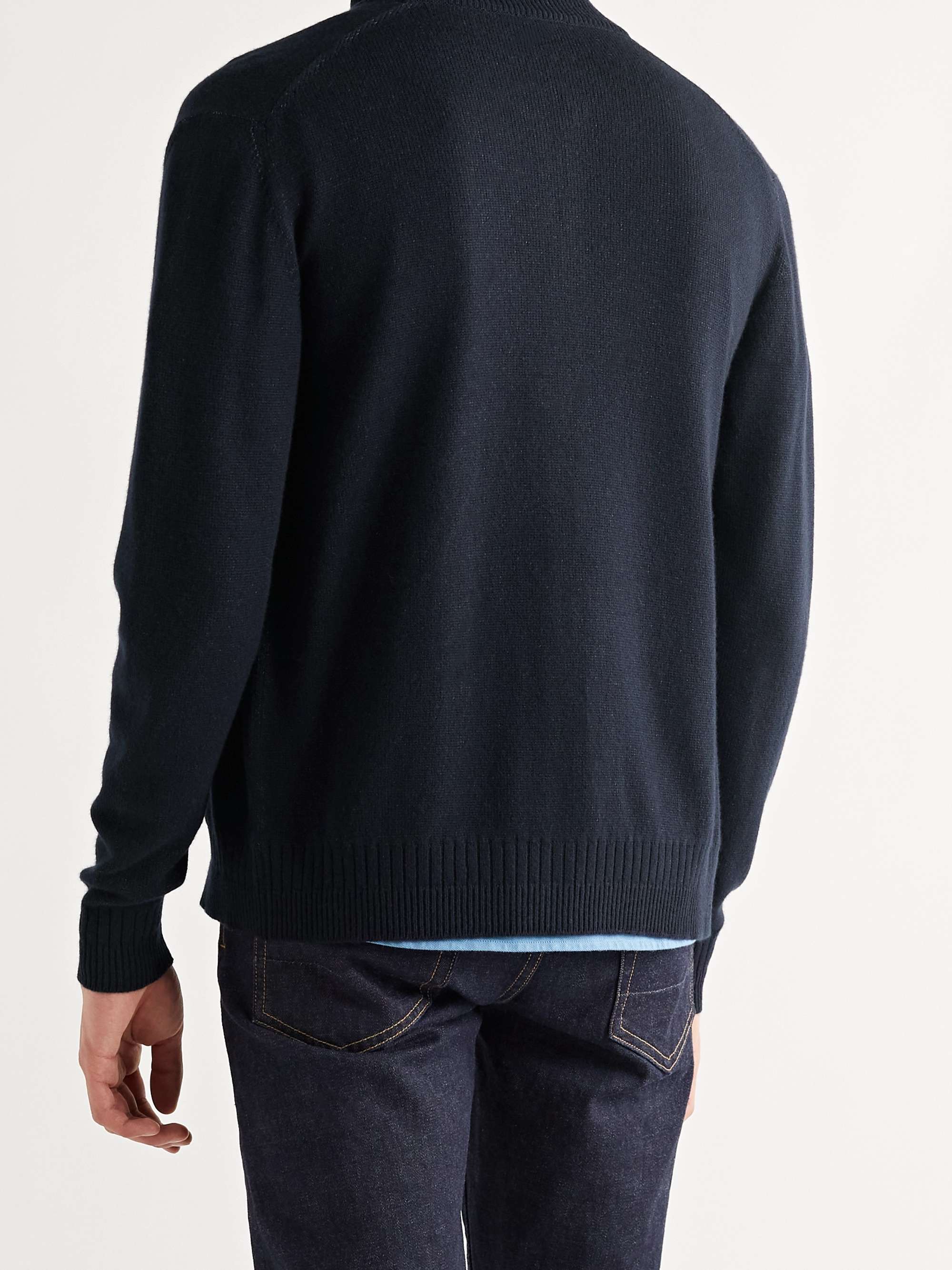 LORO PIANA Mélange Baby Cashmere and Silk-Blend Zip-Up Cardigan