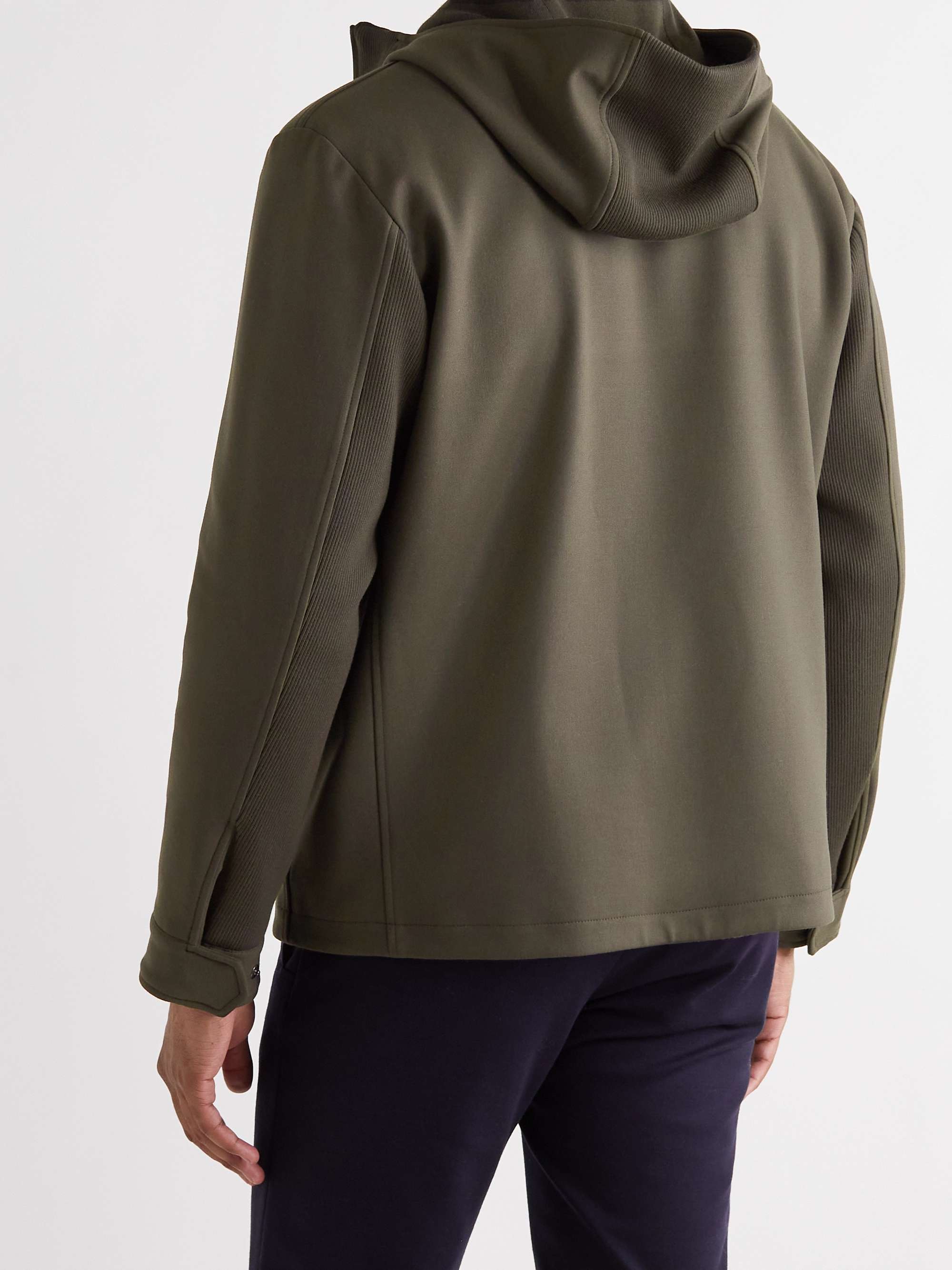 LORO PIANA Holburn Rain System Stretch-Wool Hooded Jacket