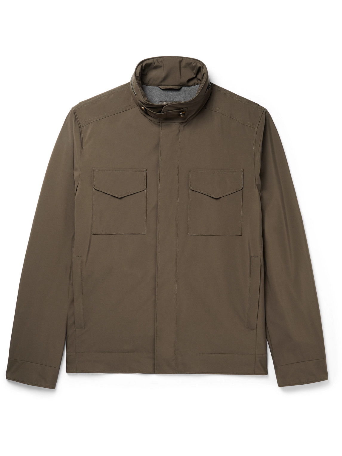 Loro Piana Traveller Storm System Shell Jacket In Green