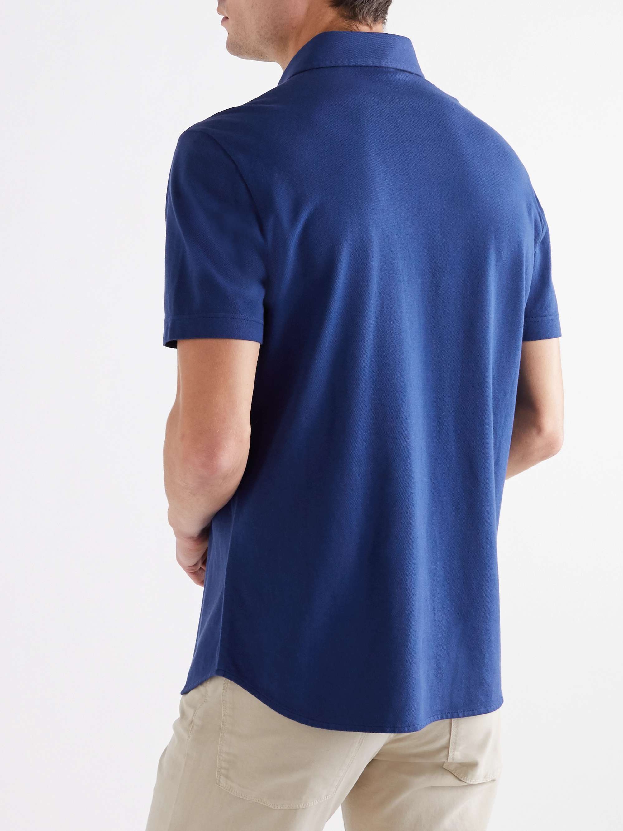 LORO PIANA Cotton-Piqué Polo Shirt