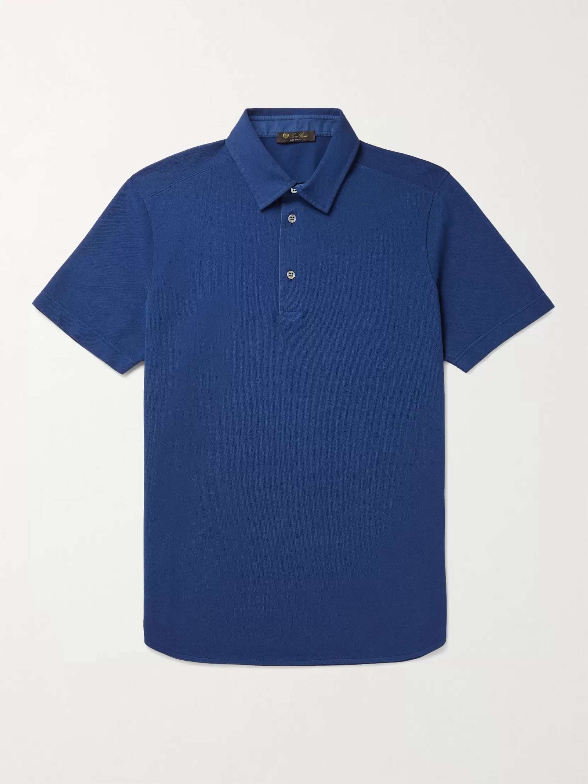 LORO PIANA Cotton-Piqué Polo Shirt for Men | MR PORTER