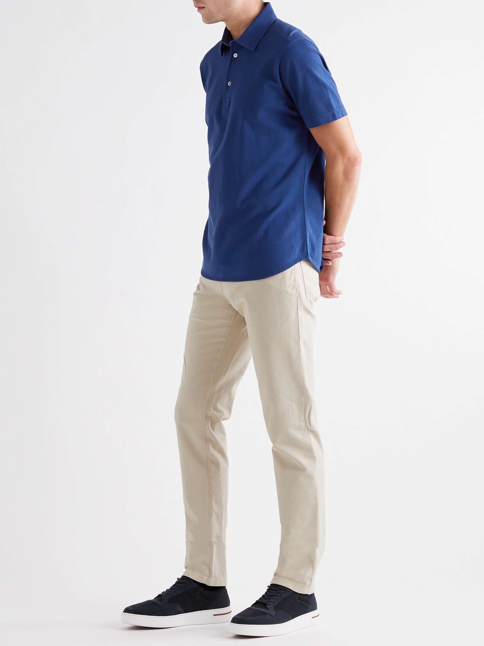LORO PIANA Cotton-Piqué Polo Shirt