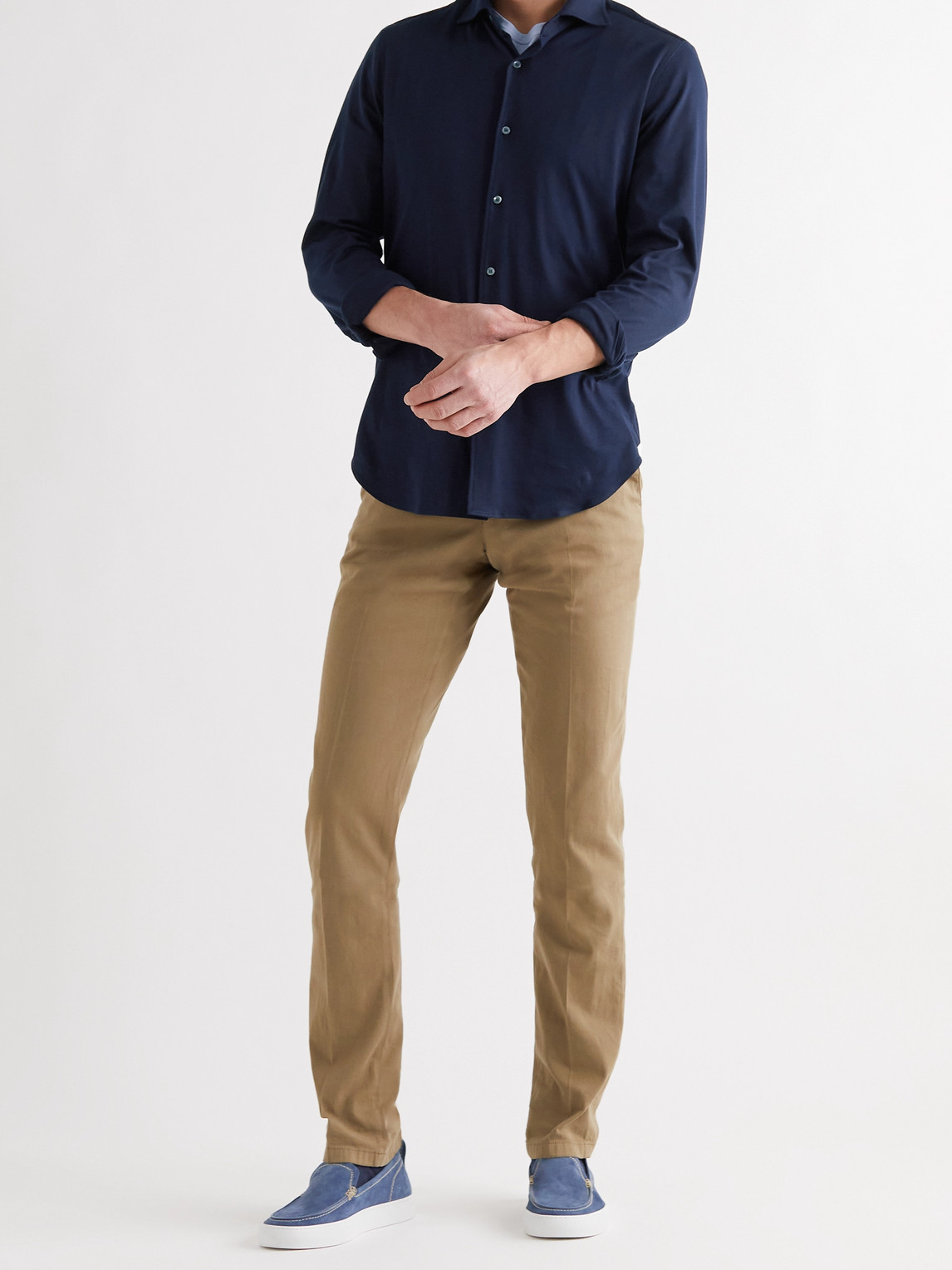 Slim-Fit Cotton-Jersey Shirt