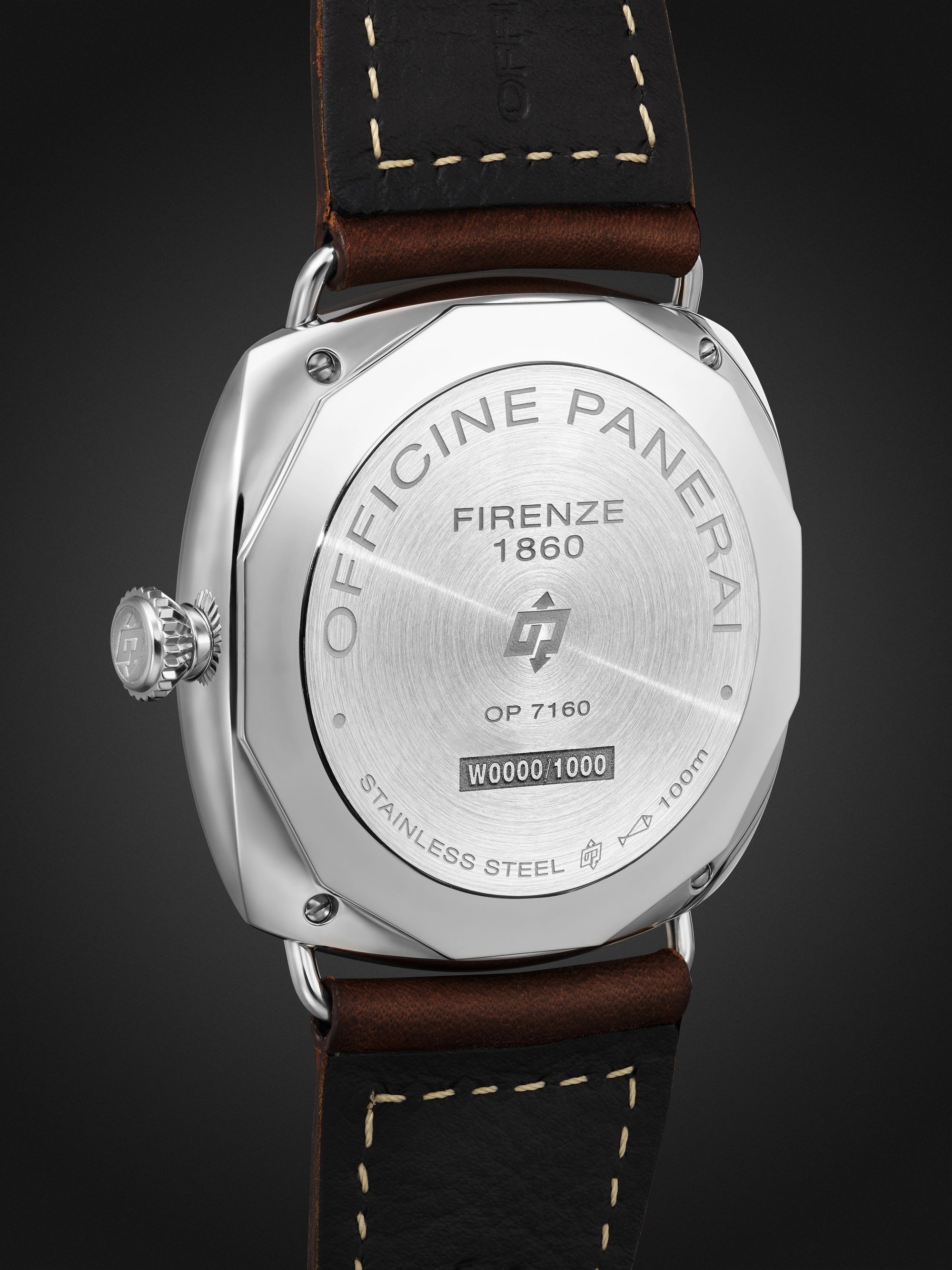 PANERAI Radiomir Base Logo Hand-Wound 45mm Stainless Steel and Leather Watch, Ref. No. PAM00753