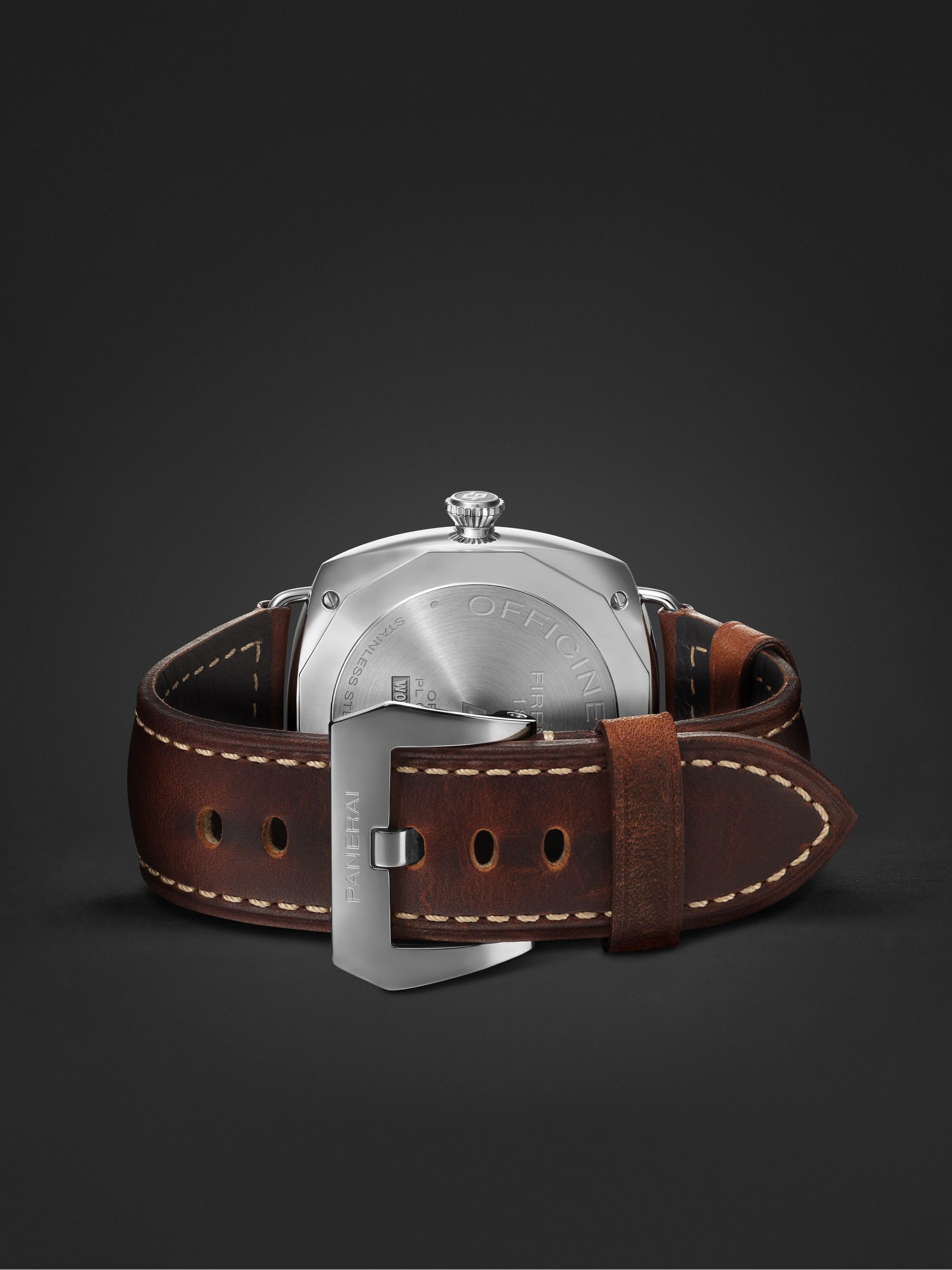 PANERAI Radiomir Base Logo Hand-Wound 45mm Stainless Steel and Leather Watch, Ref. No. PAM00753