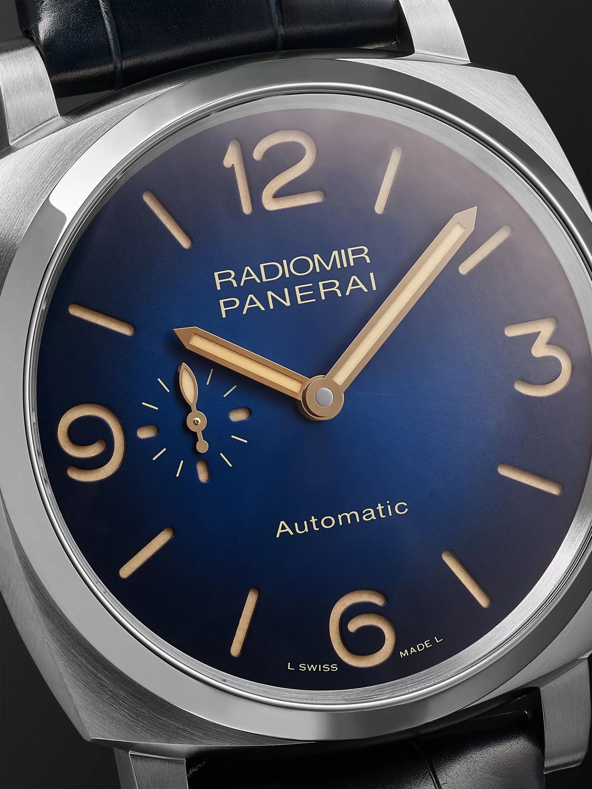 PANERAI Radiomir Mediterraneo Automatic 45mm Titanium and Alligator Watch, Ref. No. PAM01078