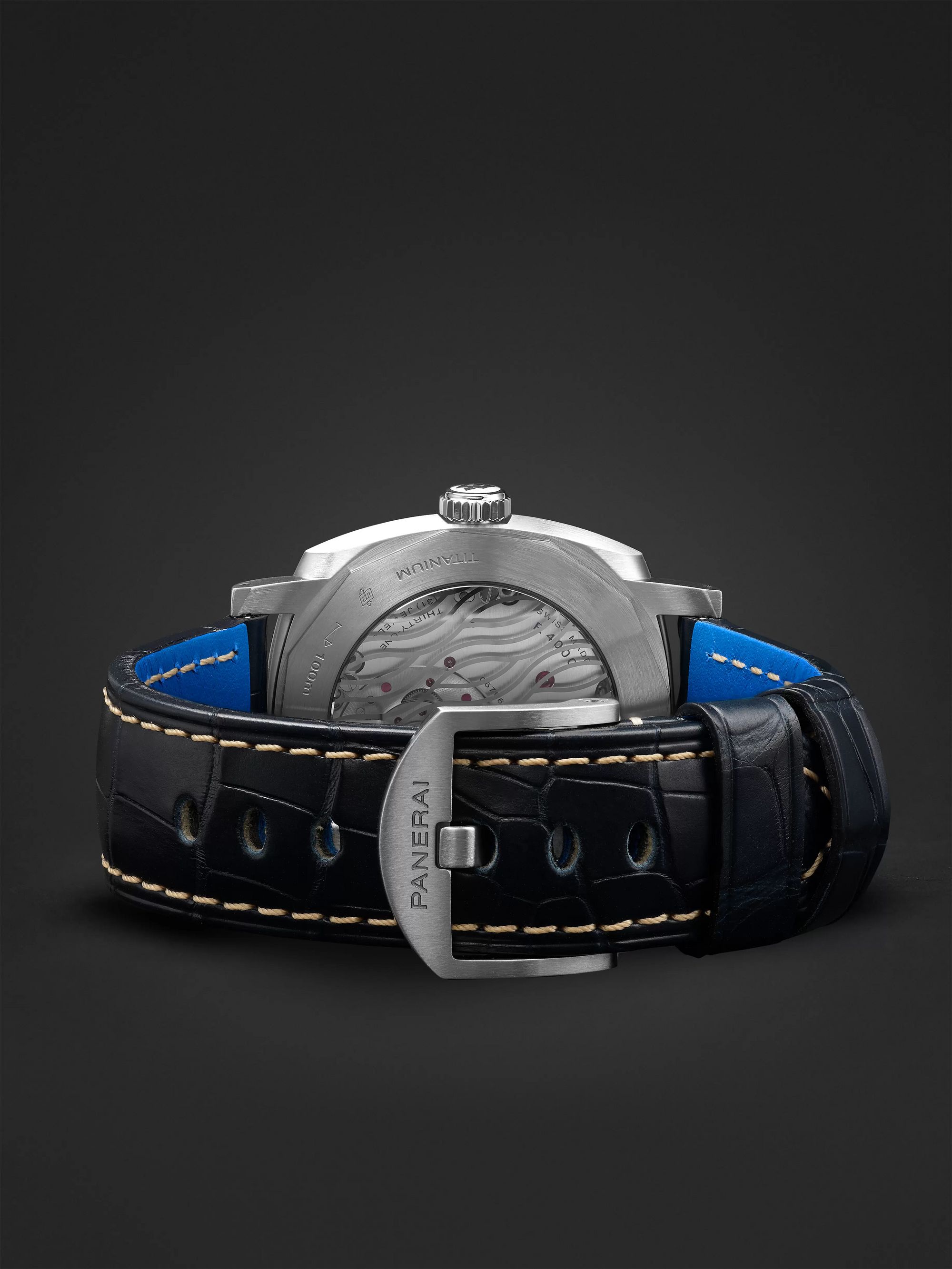 PANERAI Radiomir Mediterraneo Automatic 45mm Titanium and Alligator Watch, Ref. No. PAM01078