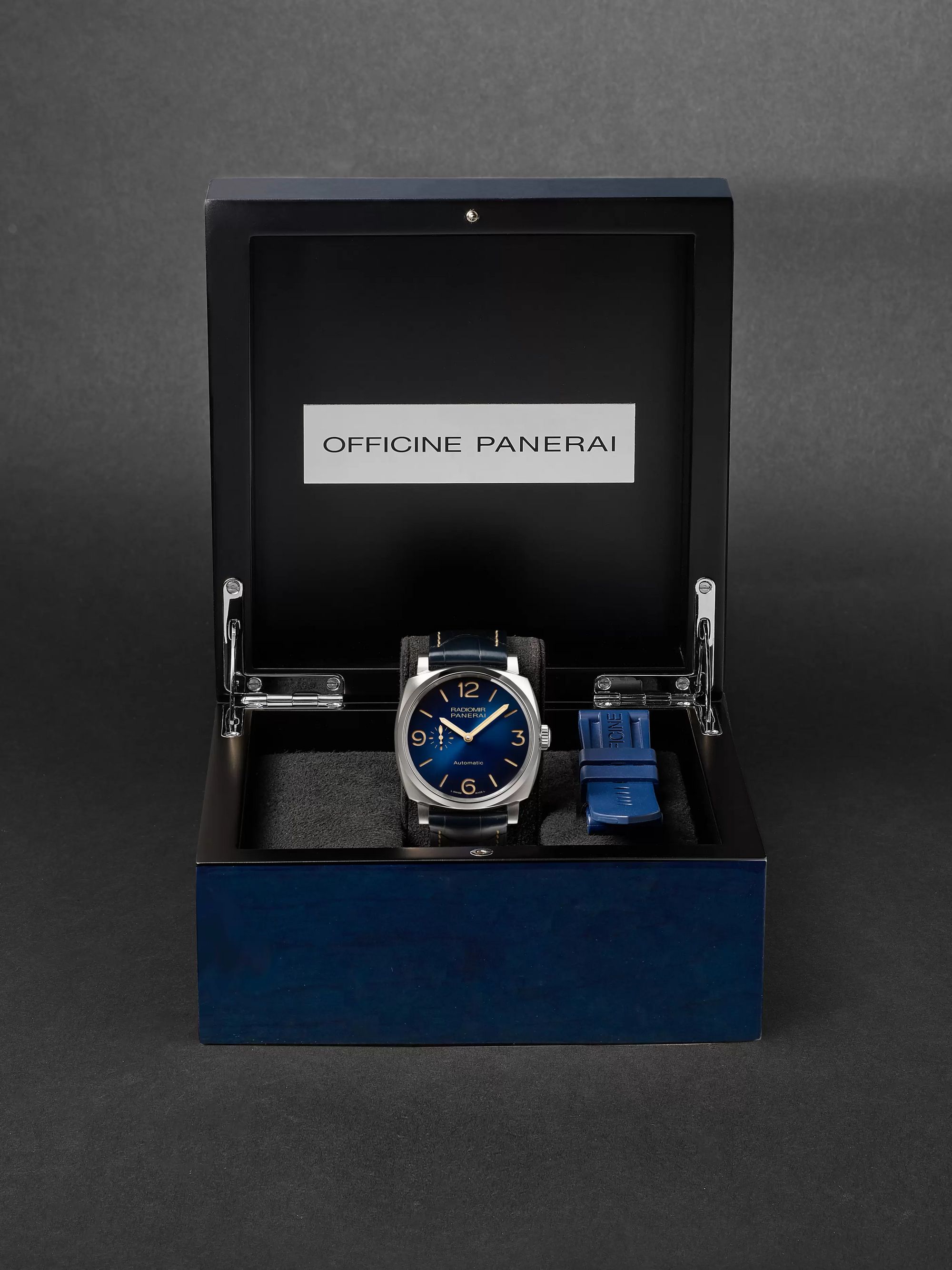 PANERAI Radiomir Mediterraneo Automatic 45mm Titanium and Alligator Watch, Ref. No. PAM01078