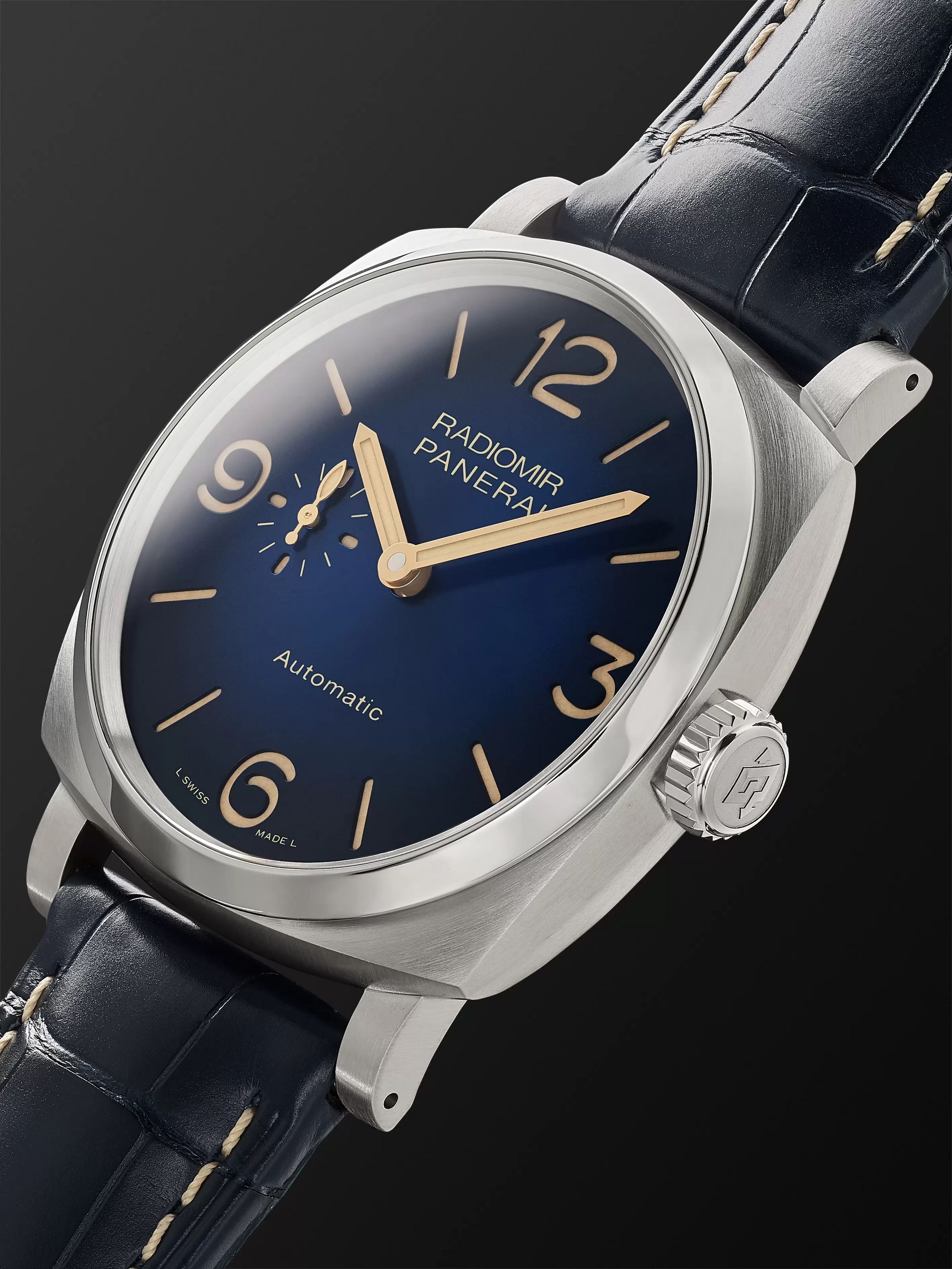 PANERAI Radiomir Mediterraneo Automatic 45mm Titanium and Alligator Watch, Ref. No. PAM01078