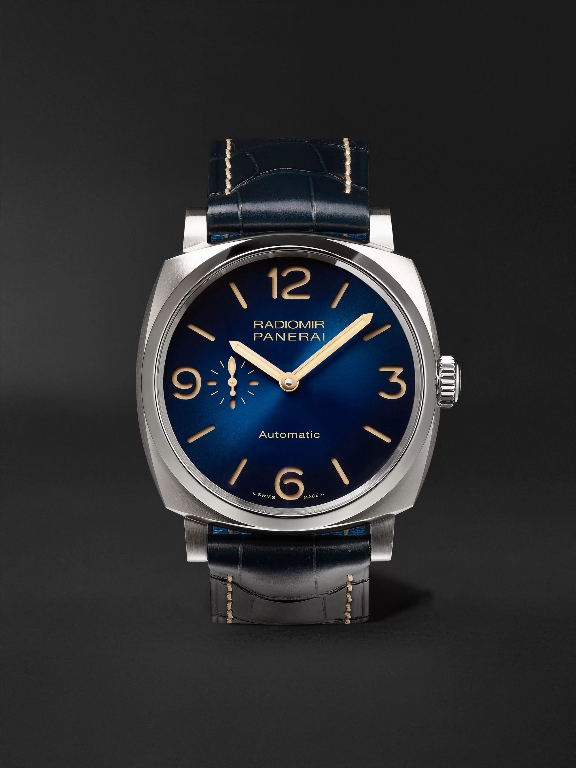 PANERAI Radiomir Mediterraneo Automatic 45mm Titanium and Alligator Watch, Ref. No. PAM01078