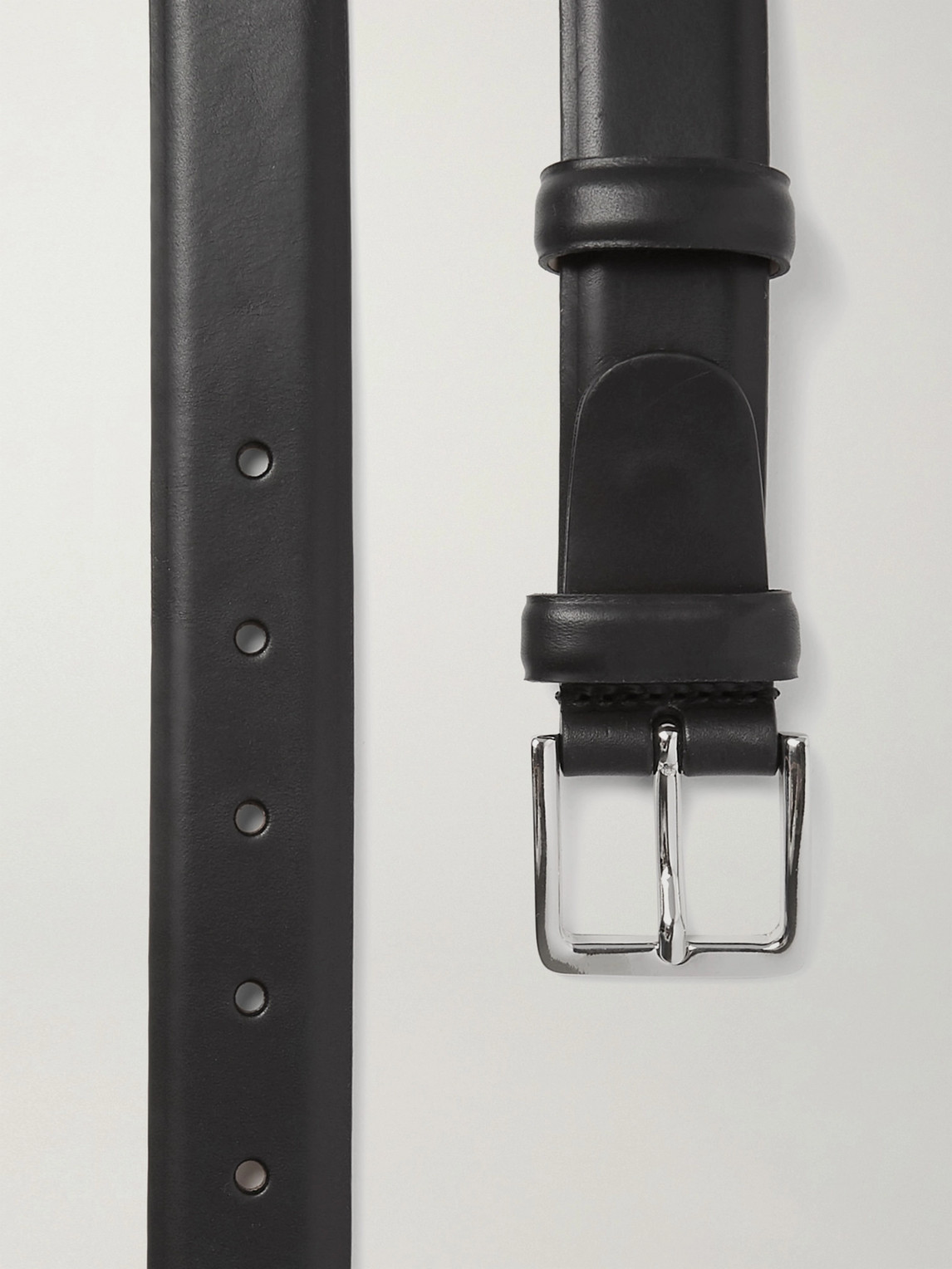 Shop Mr P 3cm Leather Belt In Black