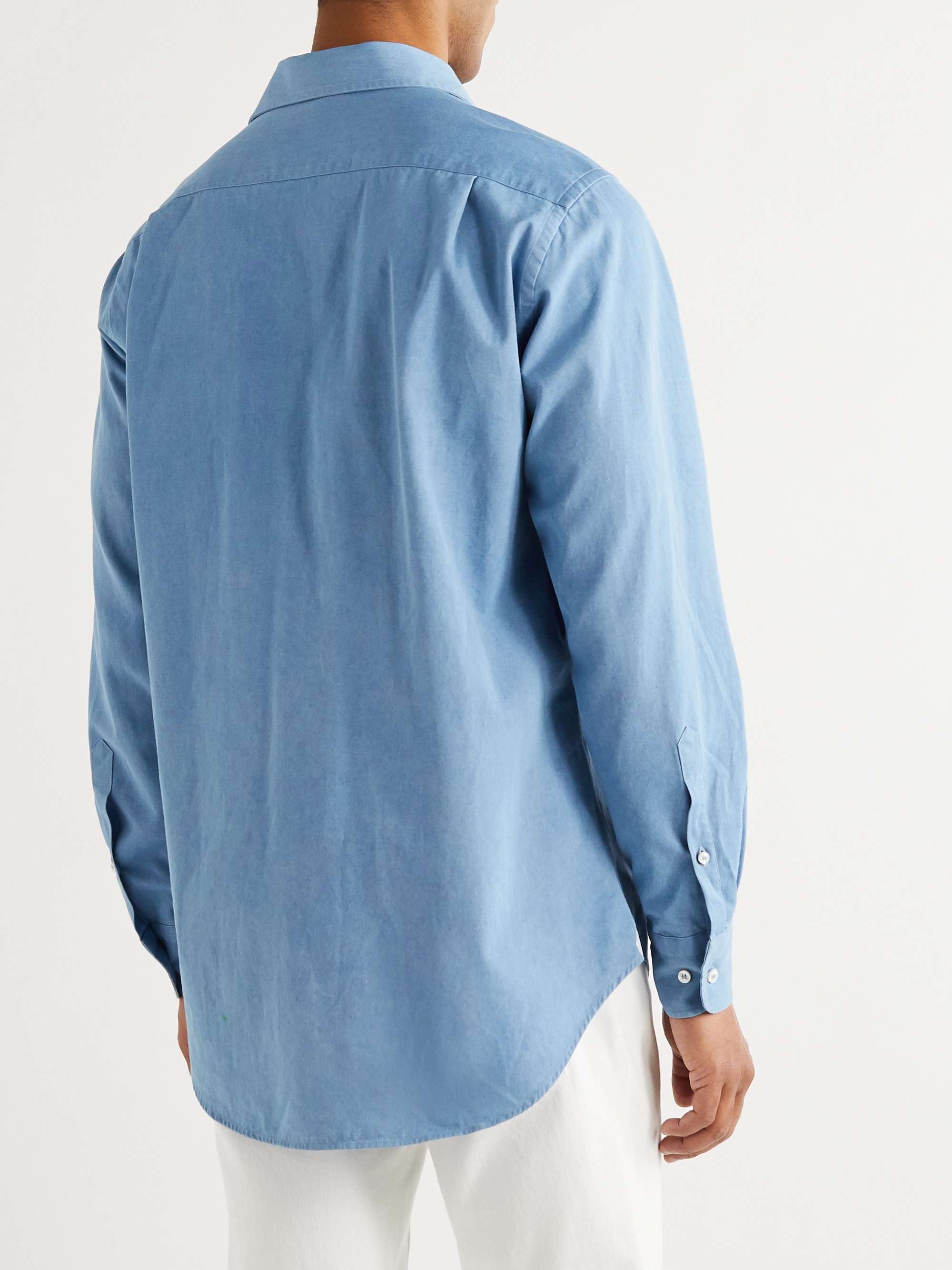 LORO PIANA Camp-Collar Denim Shirt