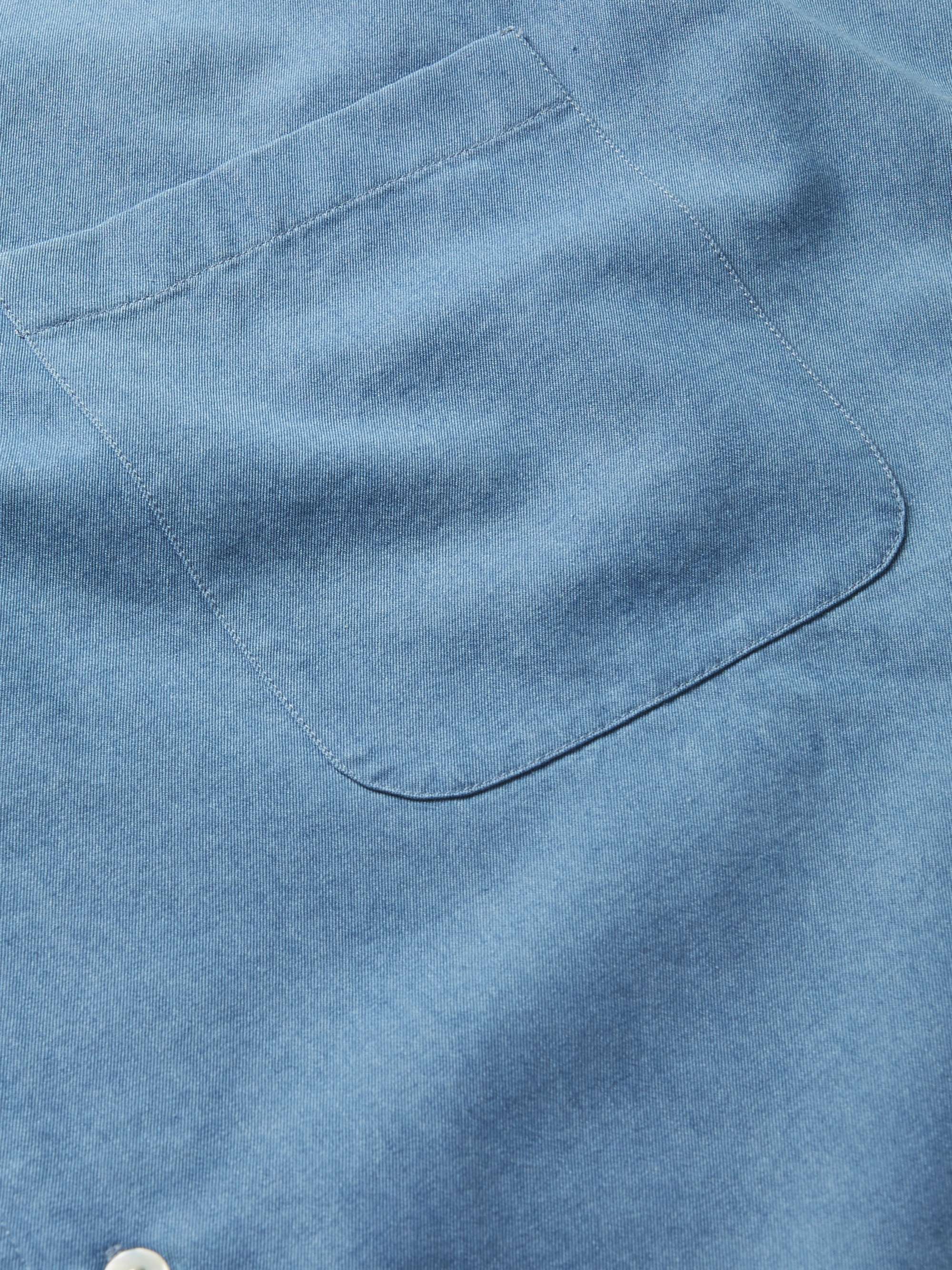 LORO PIANA Camp-Collar Denim Shirt