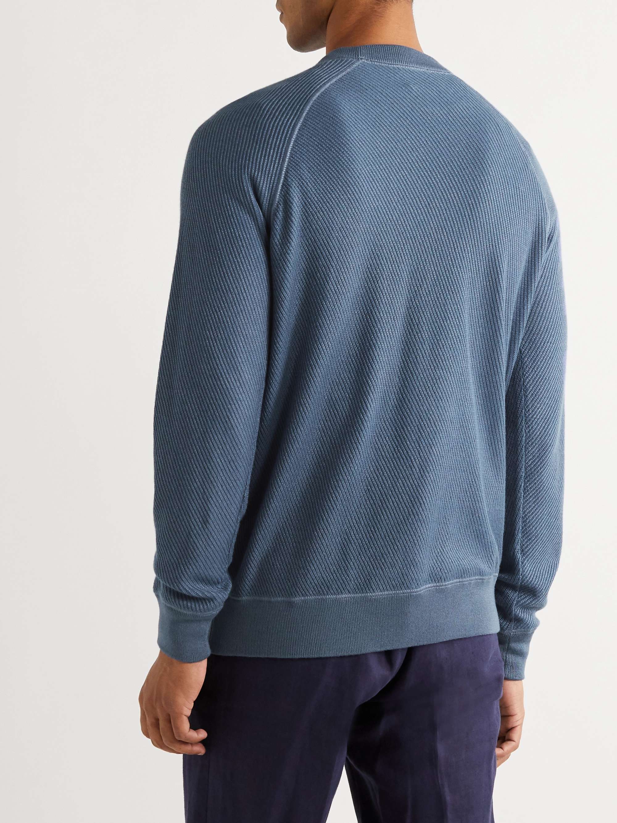 LORO PIANA Ribbed Cashmere and Silk-Blend Sweater