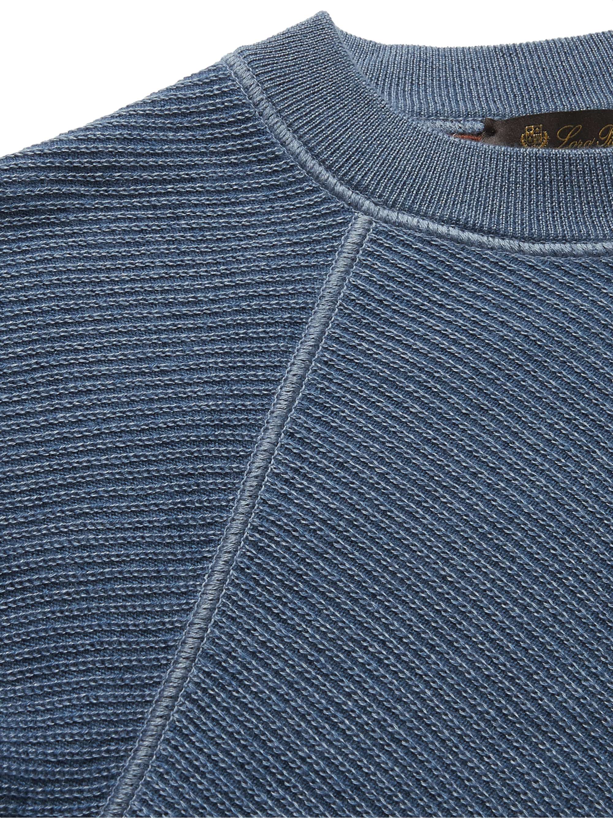 LORO PIANA Ribbed Cashmere and Silk-Blend Sweater